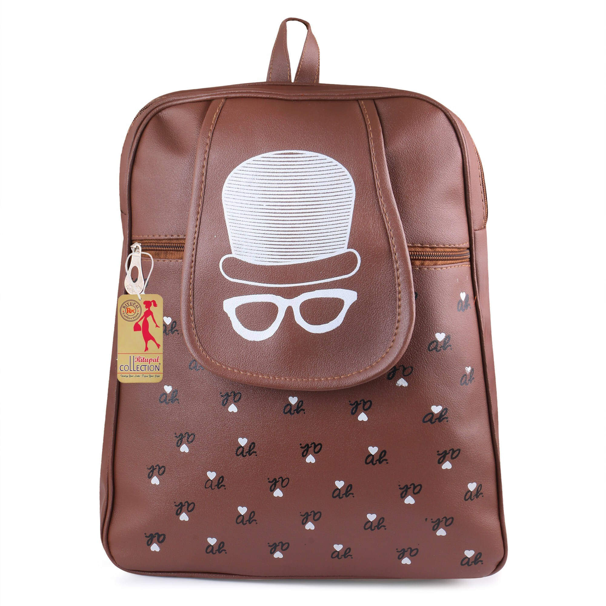     			Generic Backpack PU Set of 1 ( Brown )