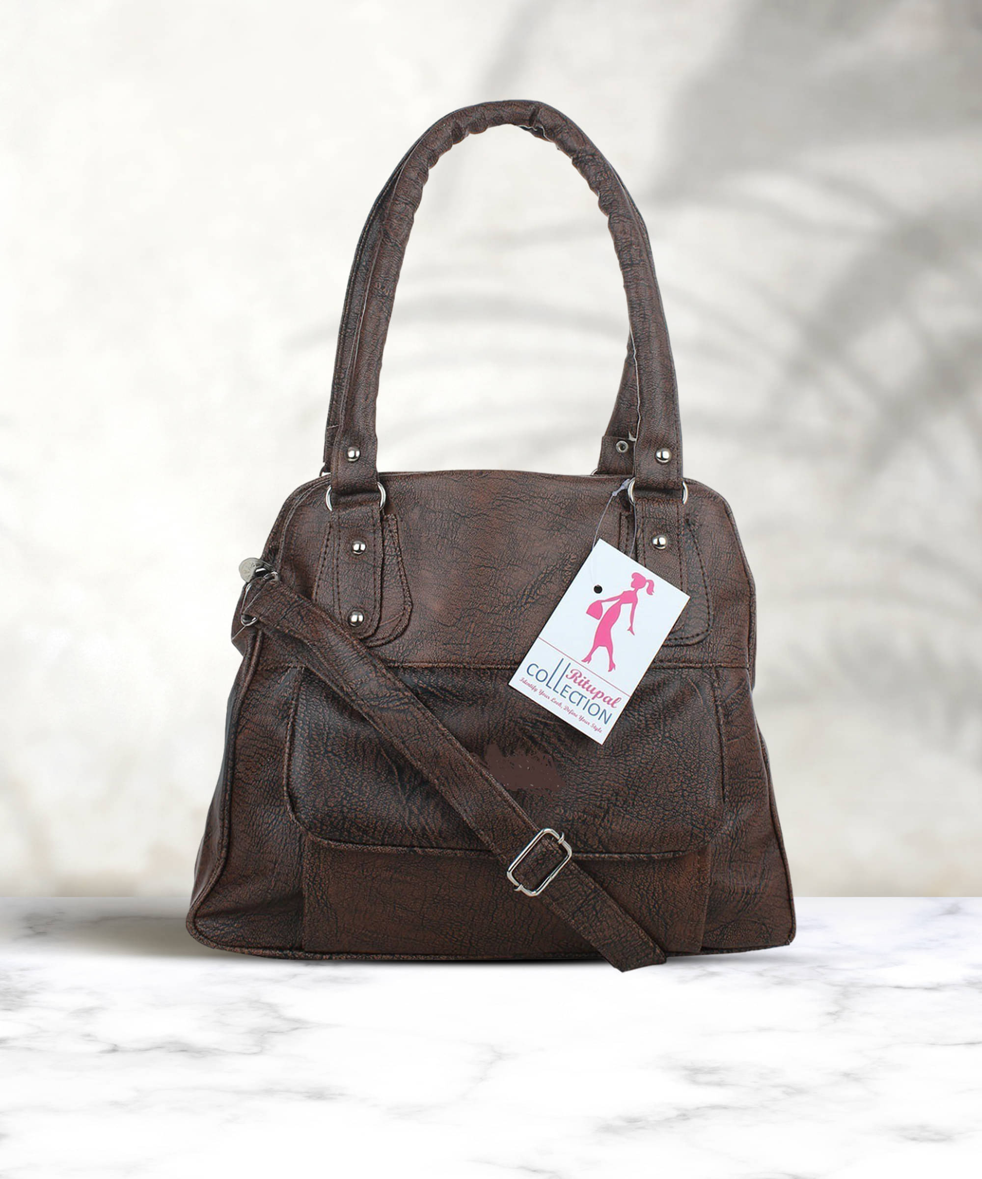     			Generic Handheld Bag PU Set of 1 ( Brown )