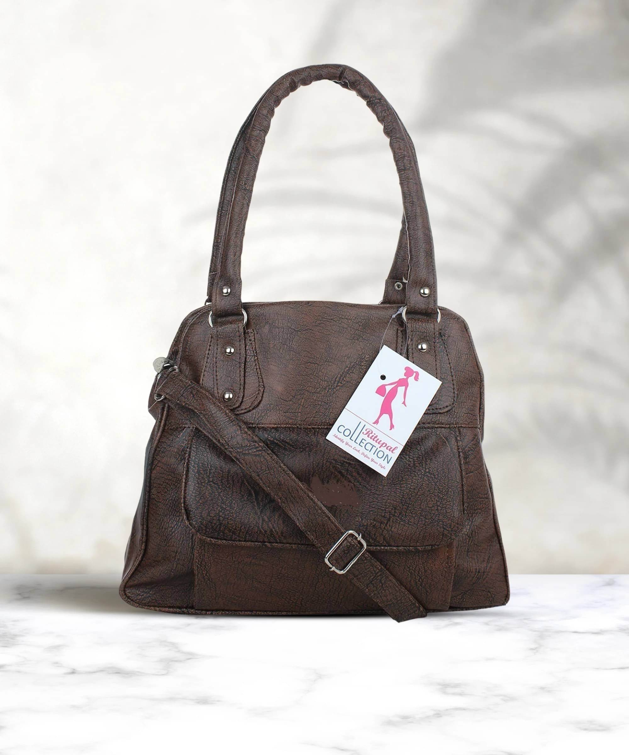     			Generic Handheld Bag PU Set of 1 ( Brown )