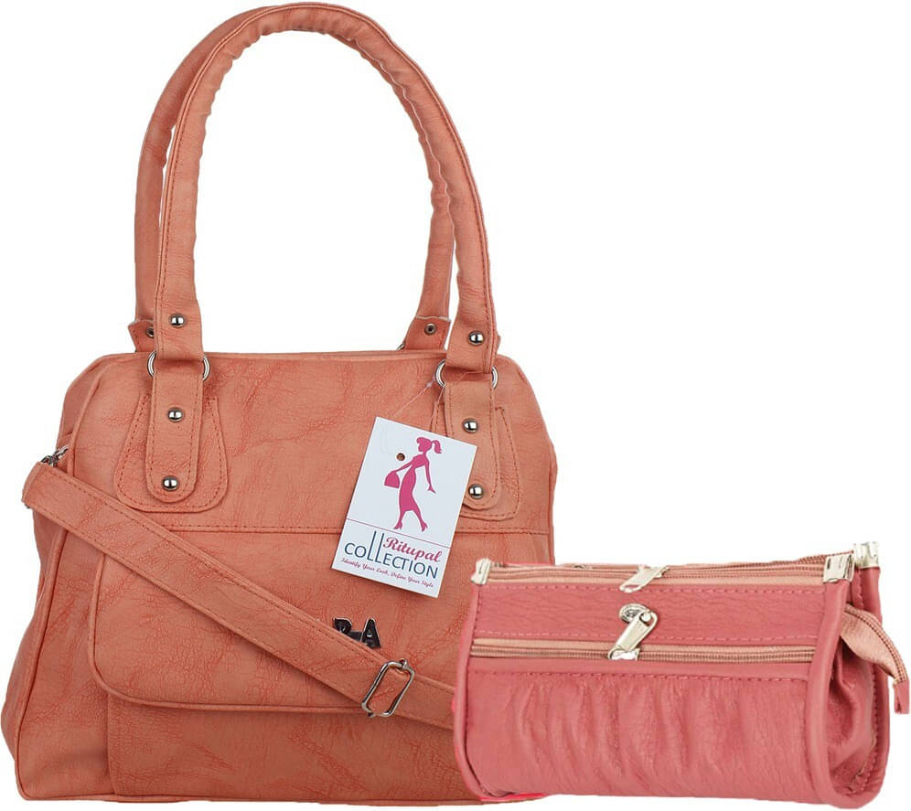     			Generic Handheld Bag PU Set of 2 ( Pink )
