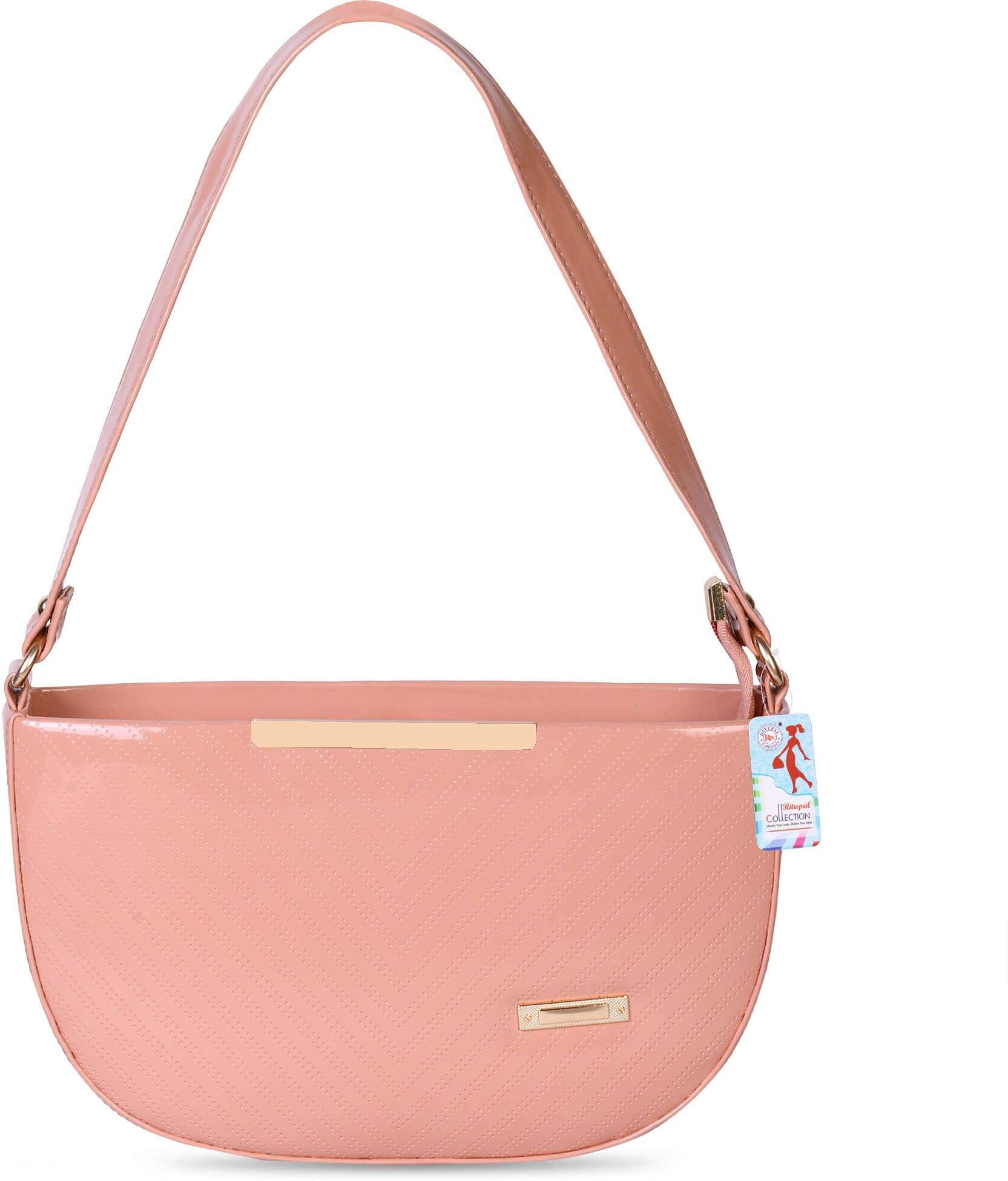     			Generic Handheld Bag PU Set of 1 ( Pink )