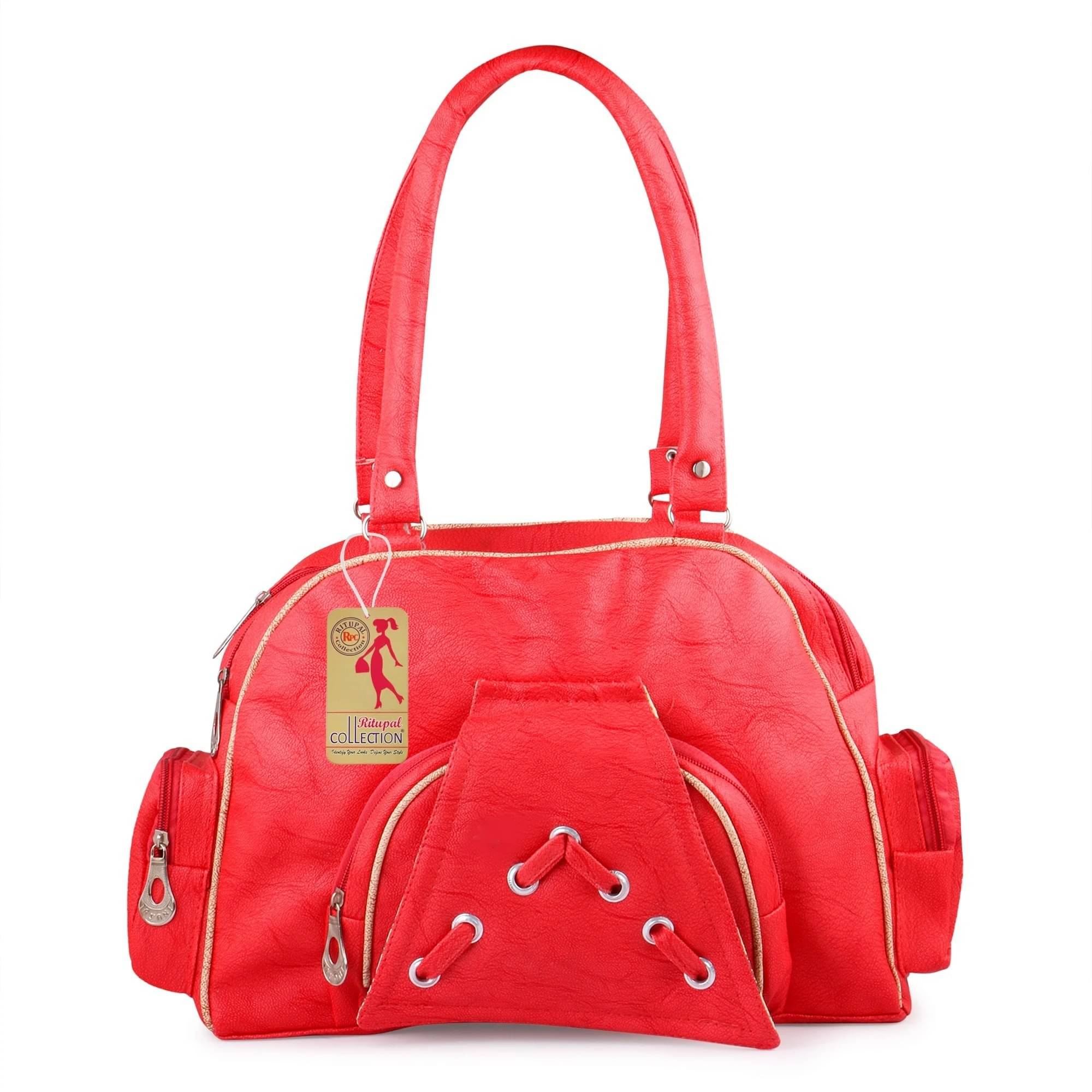     			Generic Handheld Bag PU Set of 1 ( Red )