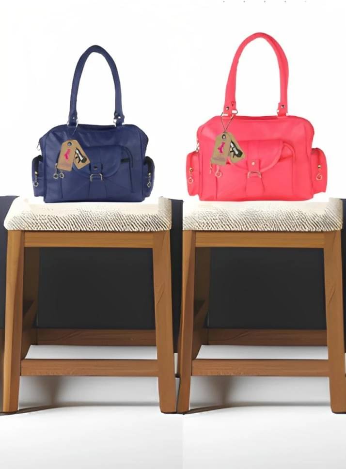     			Generic Handheld Bag PU Set of 2 ( Pink )