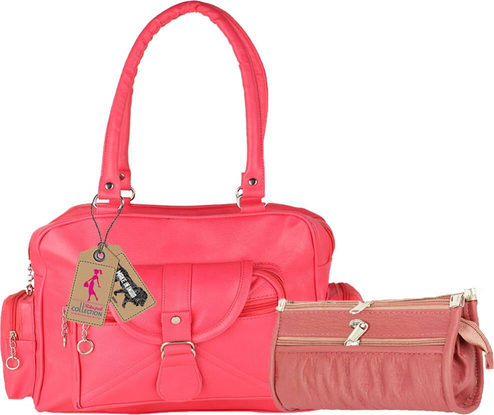     			Generic Handheld Bag PU Set of 2 ( Pink )