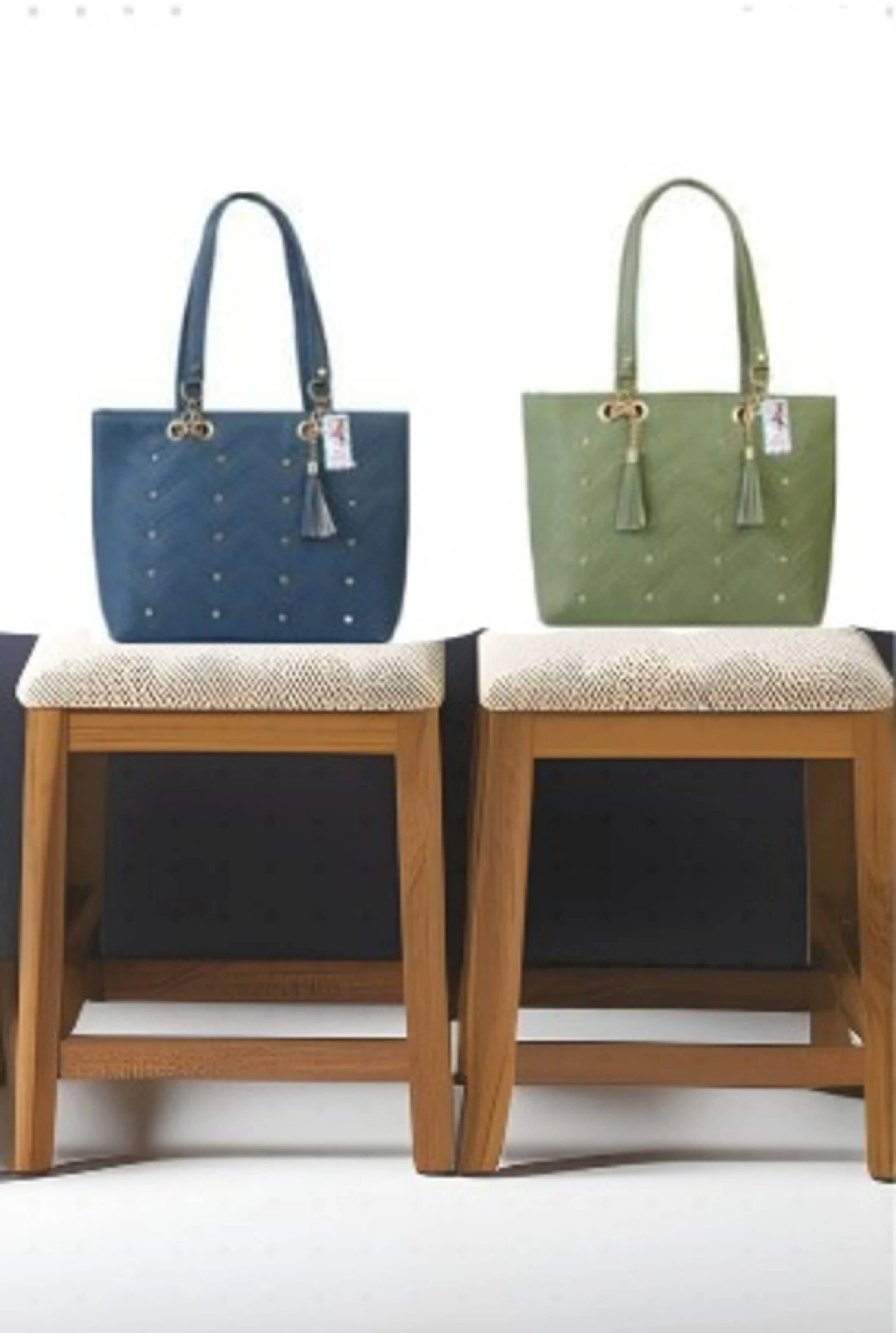     			Generic Handheld Bag PU Set of 2 ( Green )