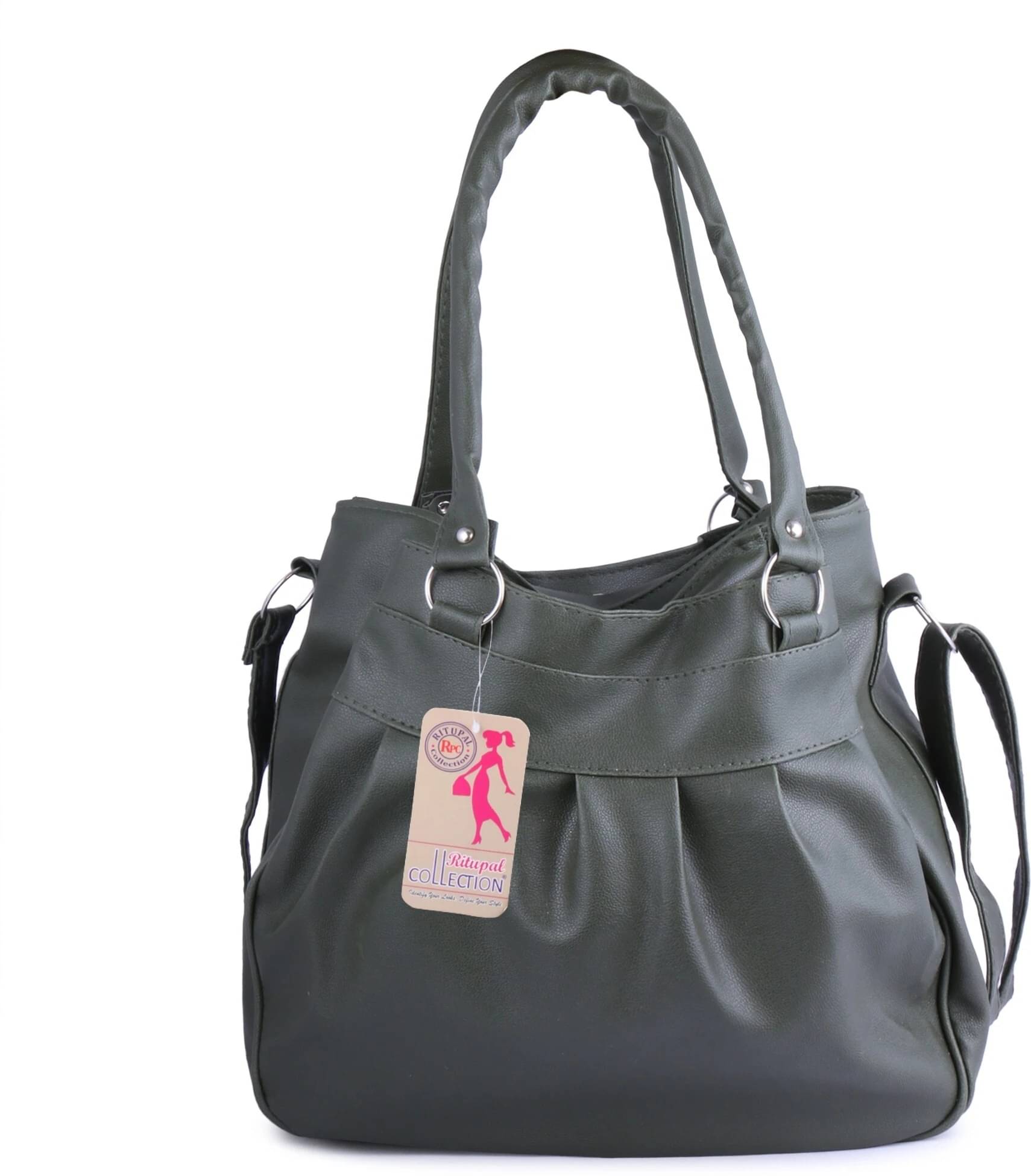     			Generic Hobo Bag Faux Leather Set of 1 ( Grey )