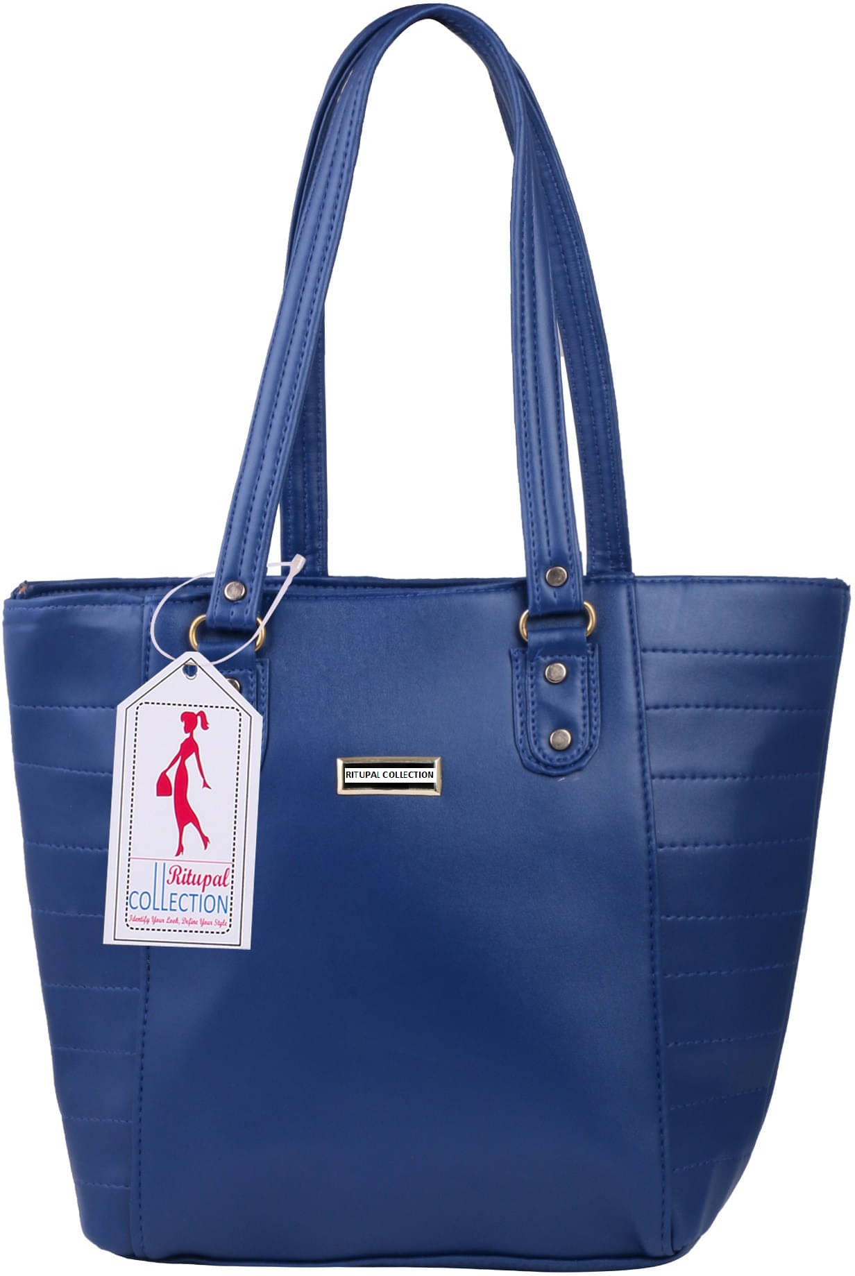     			Generic Shoulder Bag Faux Leather Set of 1 ( Blue )