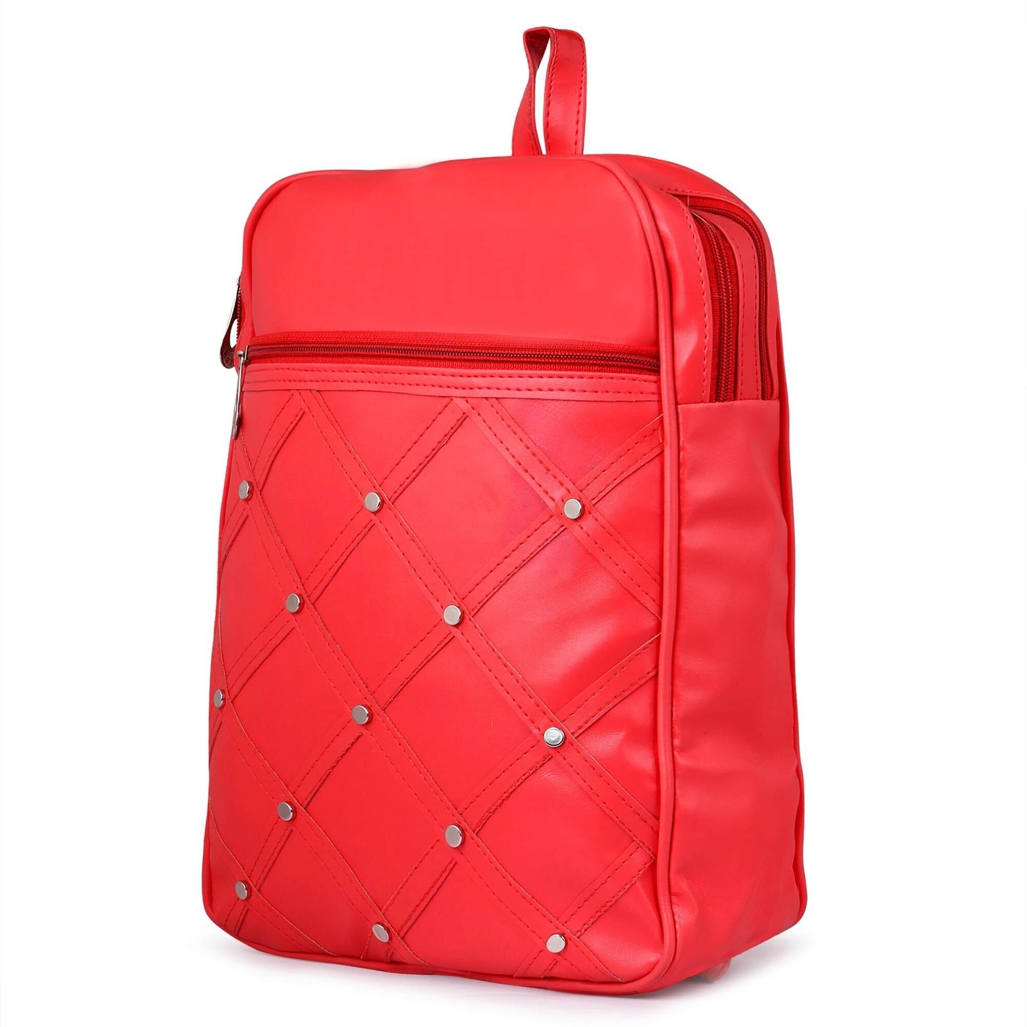     			Generic Shoulder Bag Faux Leather Set of 1 ( Red )