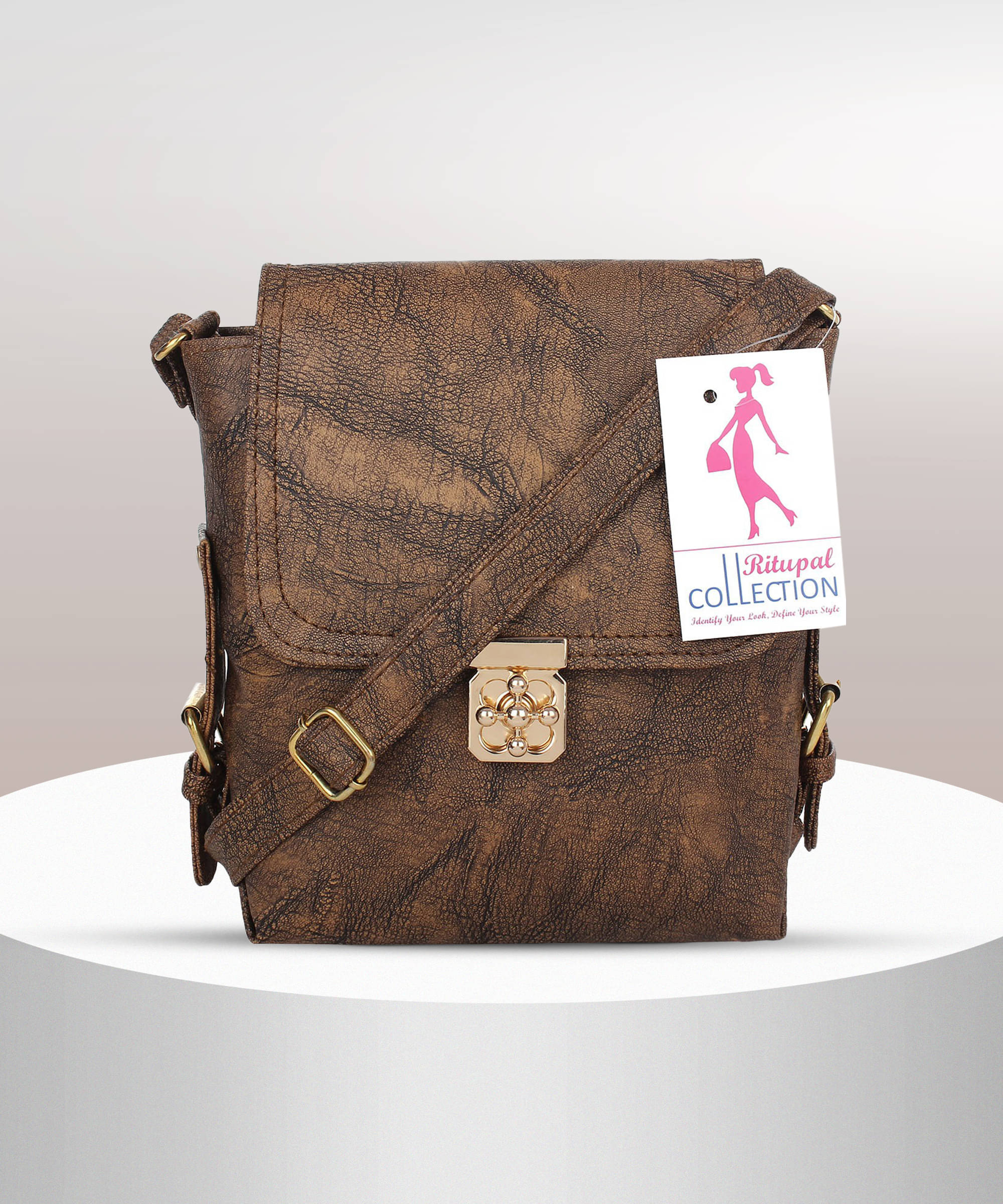     			Generic Sling Bag PU Set of 1 ( Brown )