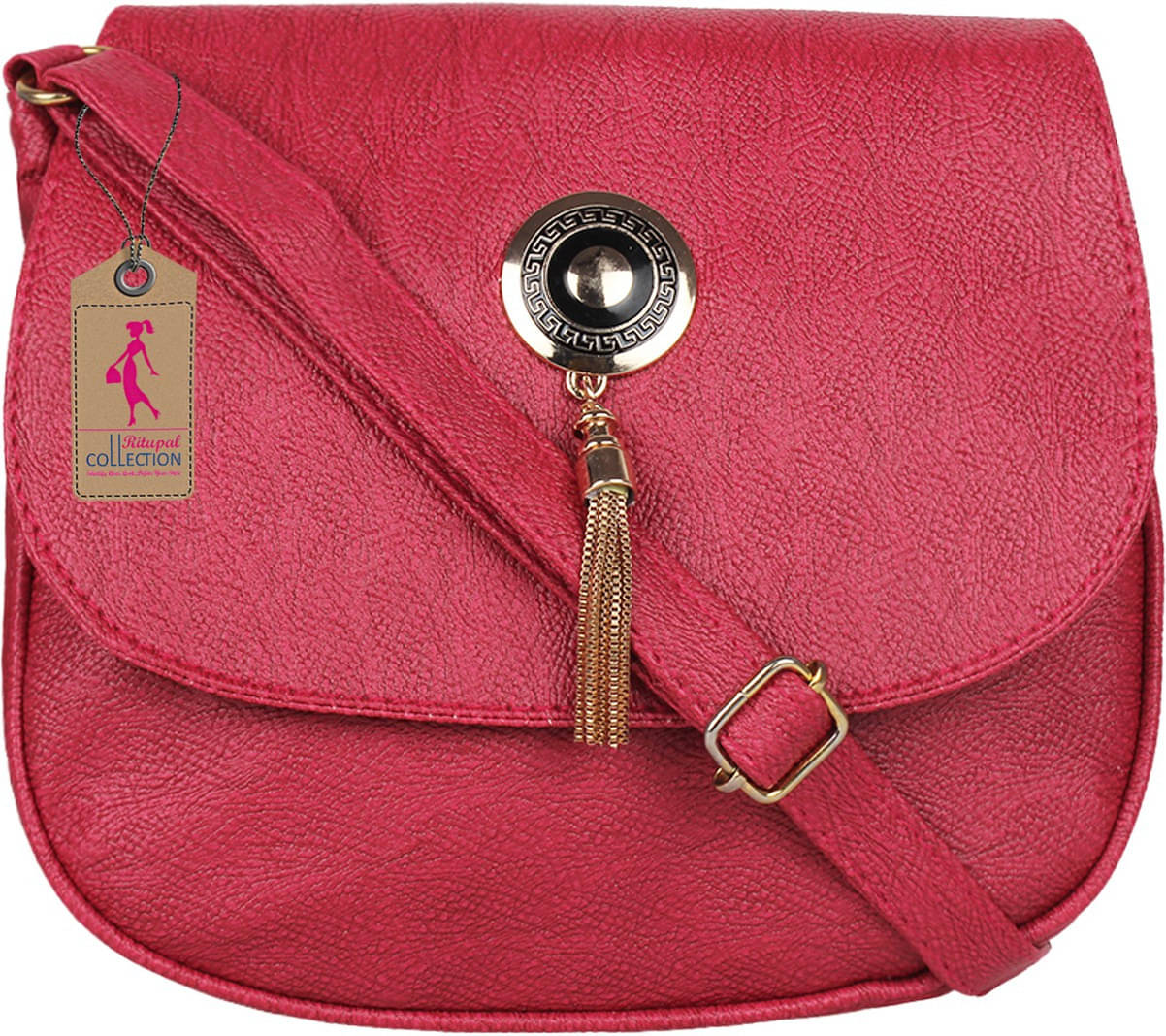     			Generic Sling Bag PU Set of 1 ( Pink )