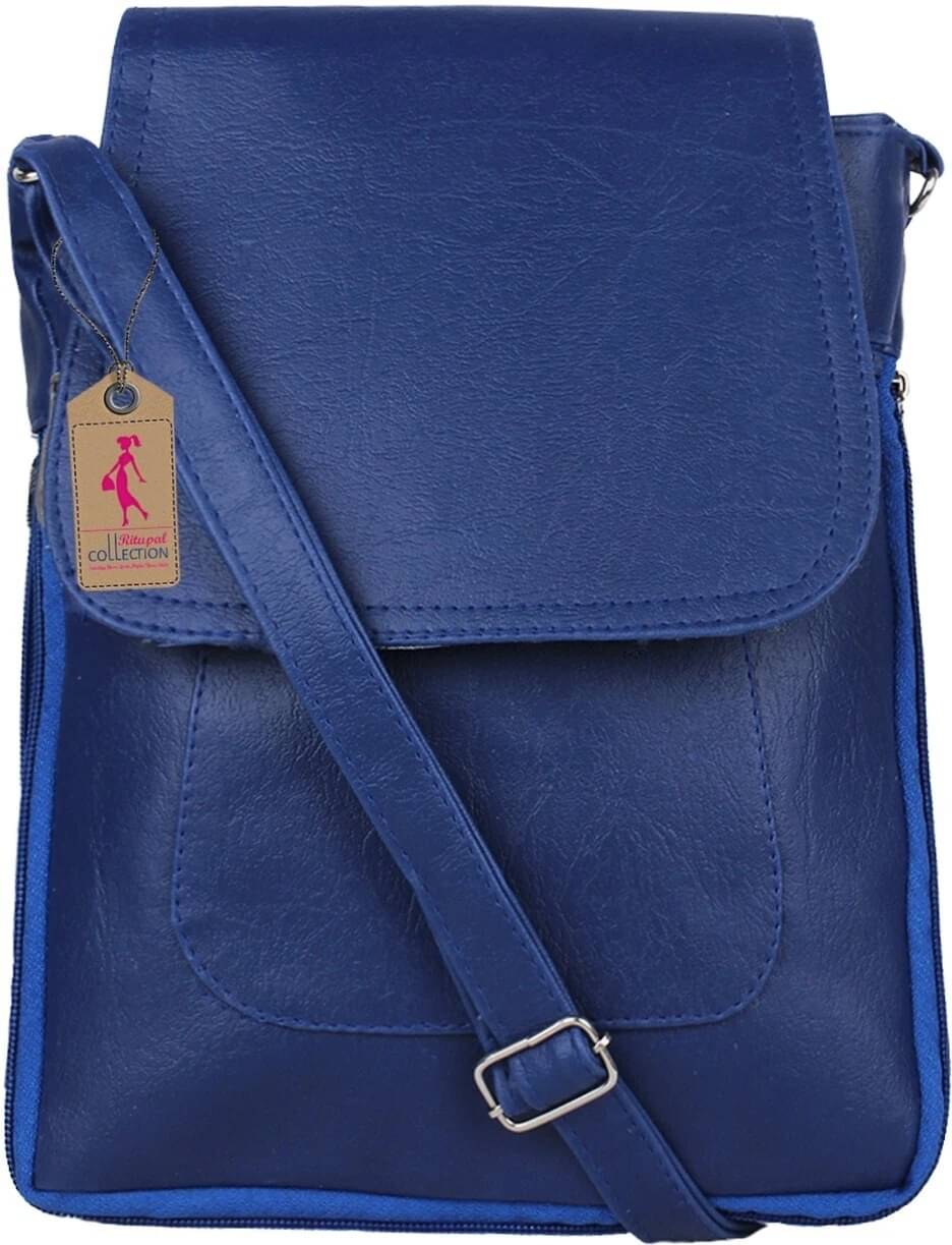     			Generic Sling Bag PU Set of 1 ( Blue )