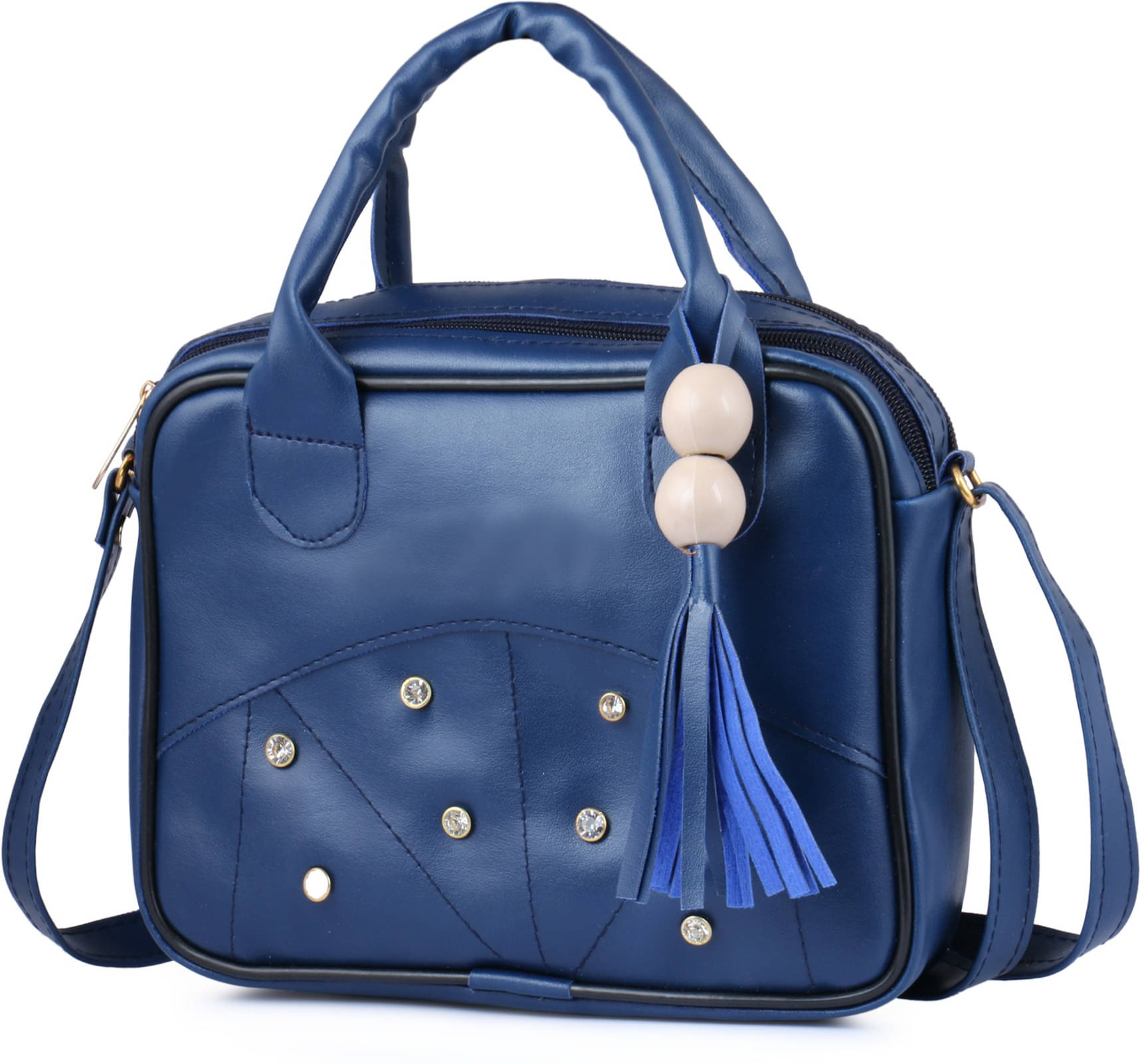     			Generic Sling Bag Pure Leather Set of 1 ( Blue )