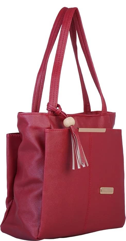     			Generic Tote Bag PU Set of 1 ( Maroon )