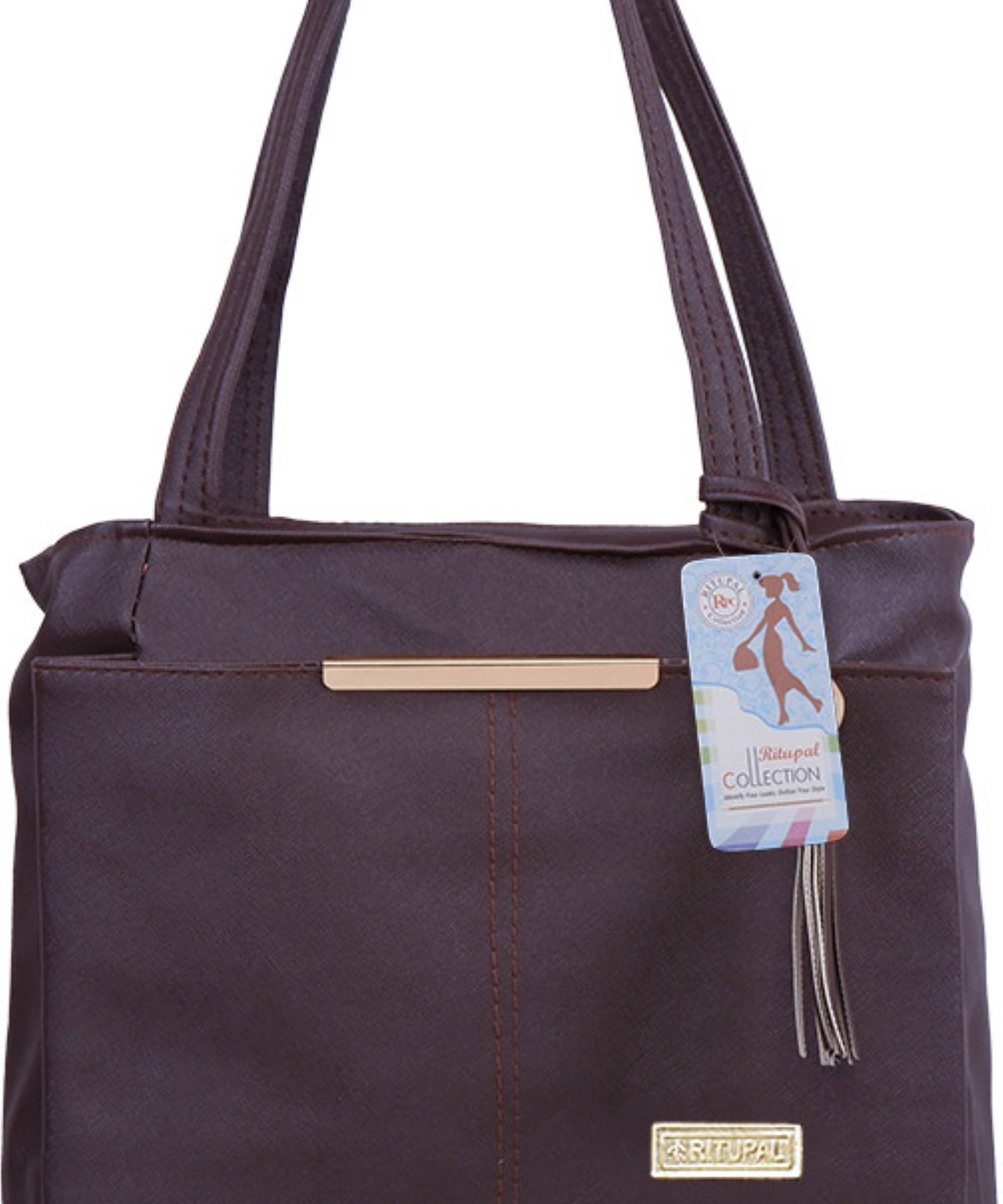     			Generic Tote Bag PU Set of 1 ( Brown )