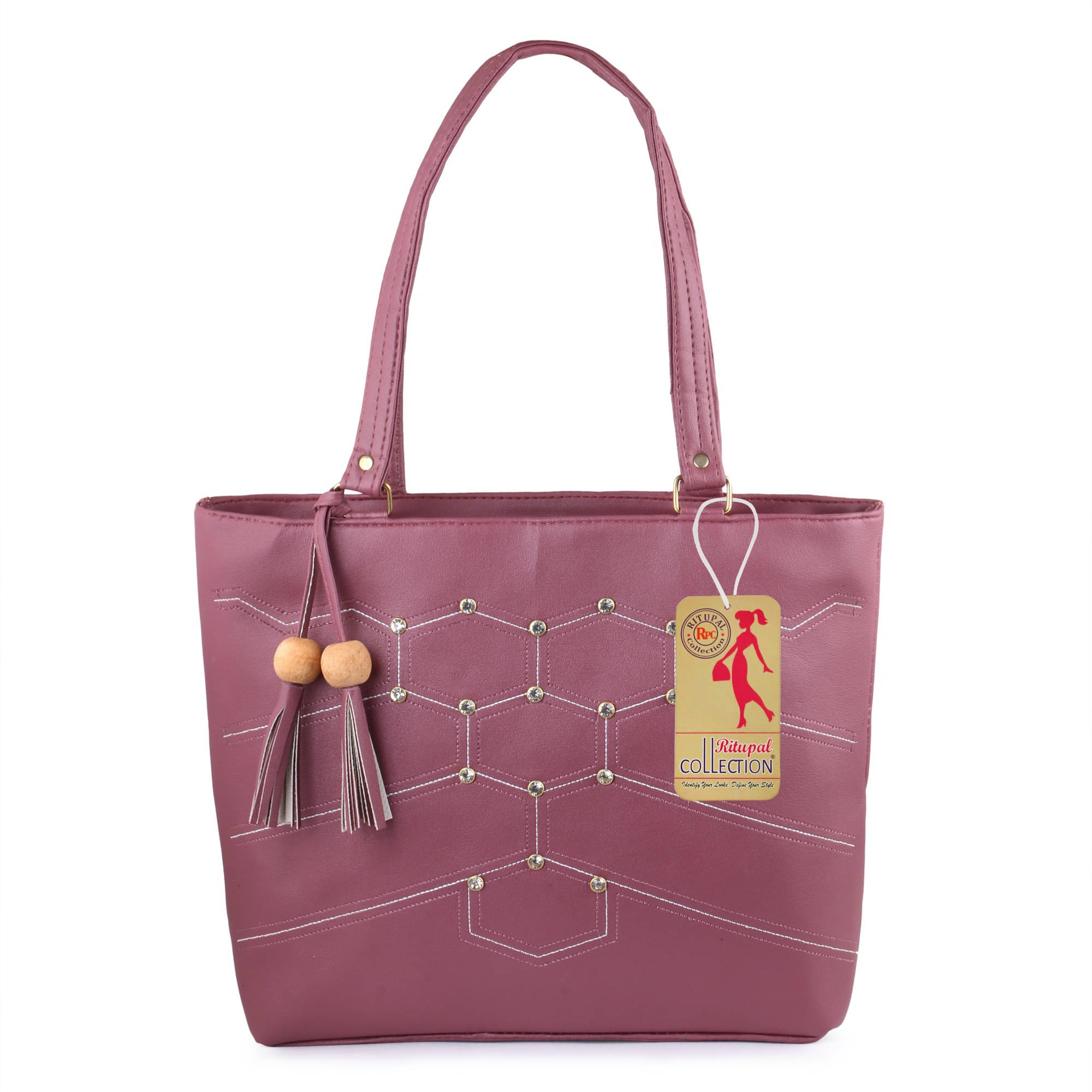     			Generic Tote Bag PU Set of 1 ( Pink )