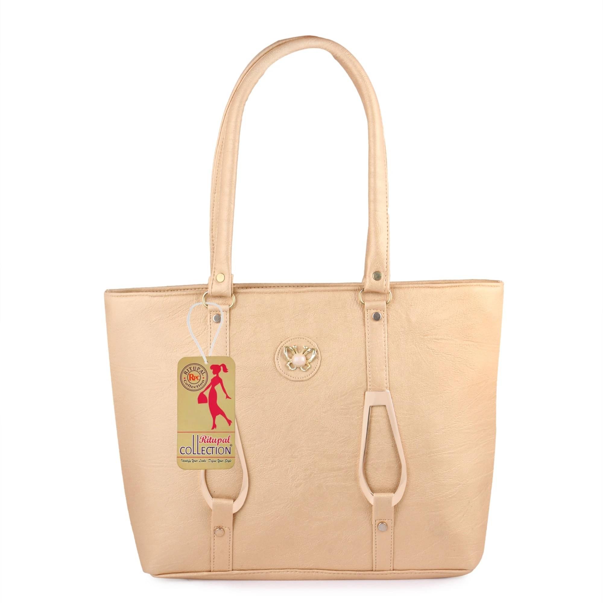     			Generic Tote Bag PU Set of 1 ( White )
