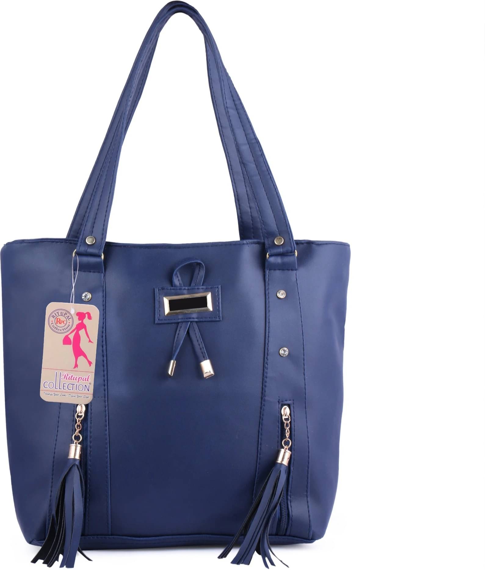     			Generic Tote Bag PU Set of 1 ( Blue )