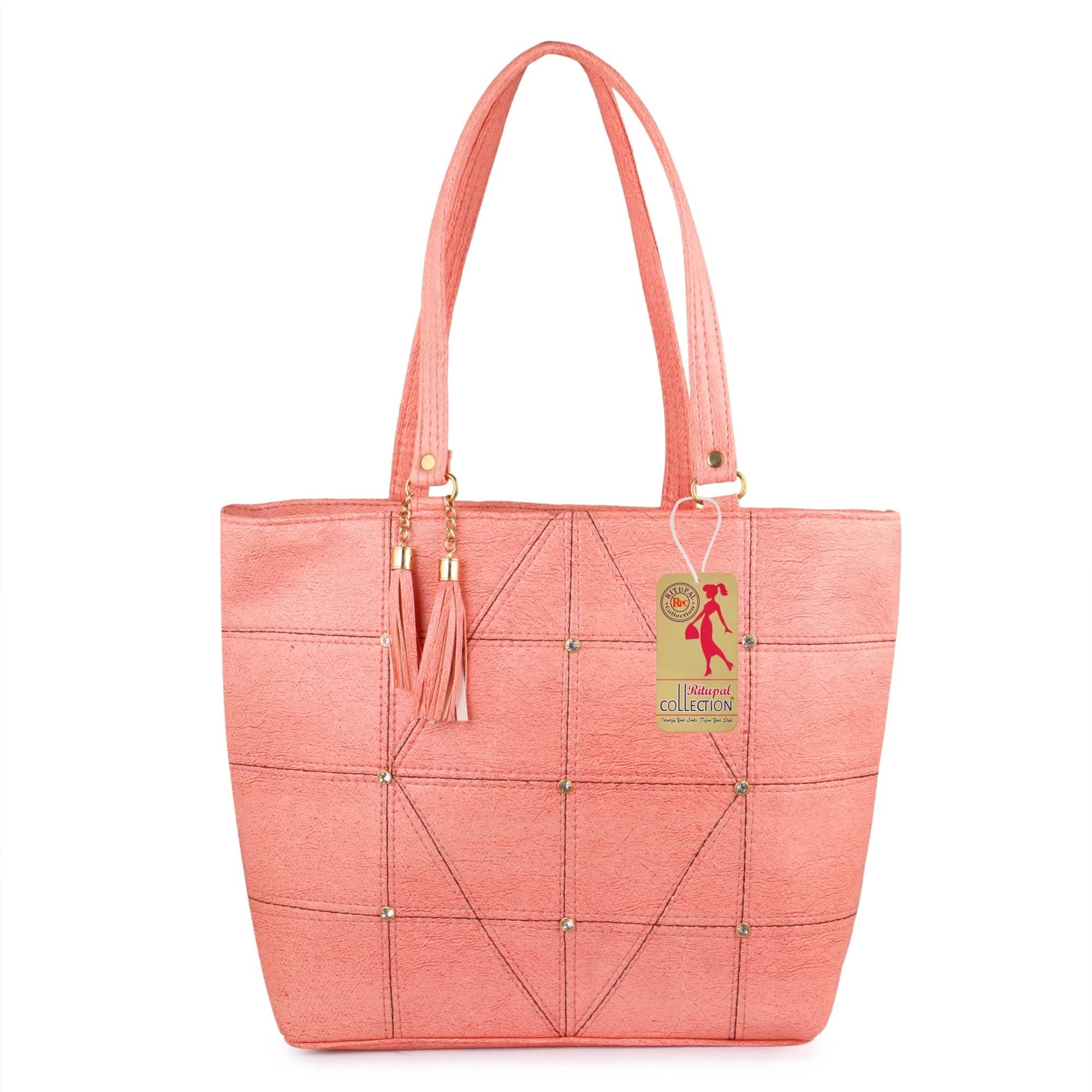     			Generic Tote Bag PU Set of 1 ( Pink )