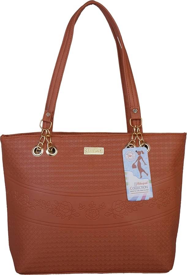     			Generic Tote Bag PU Set of 1 ( Tan )