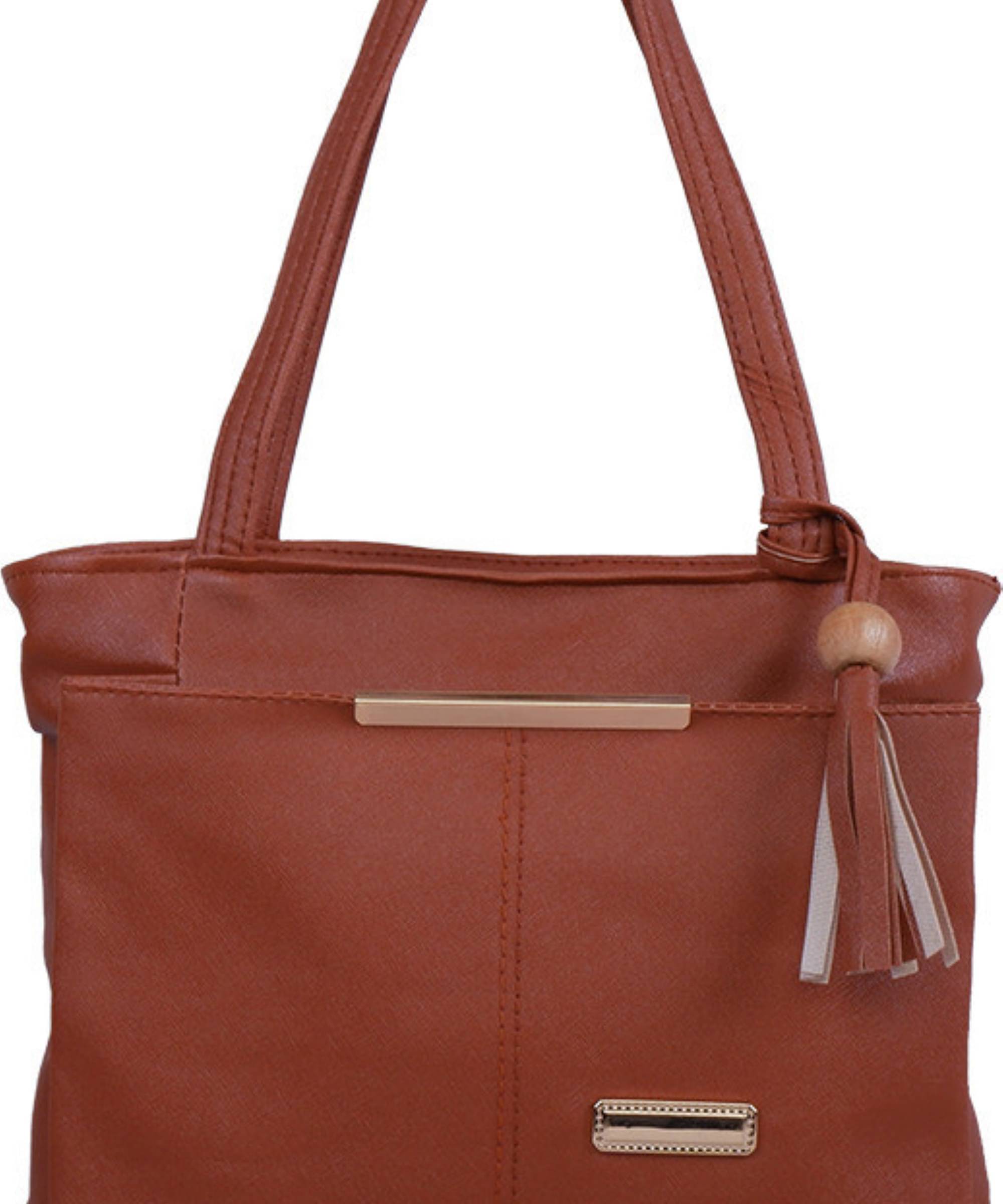     			Generic Tote Bag PU Set of 1 ( Tan )