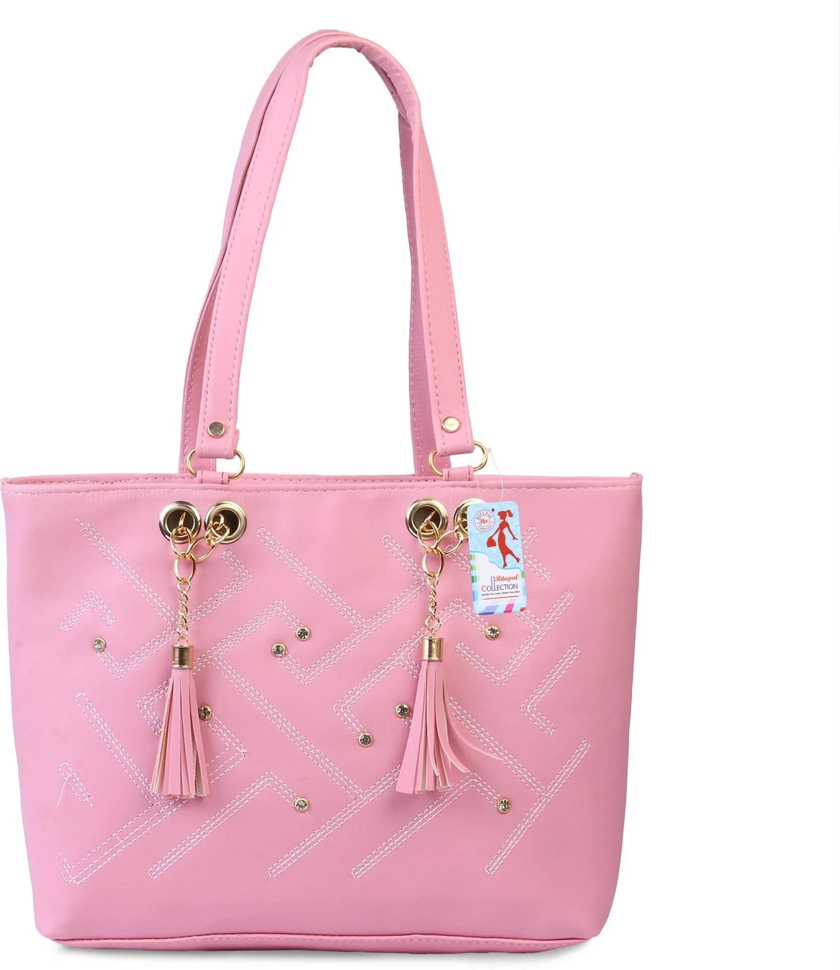     			Generic Tote Bag PU Set of 1 ( Pink )