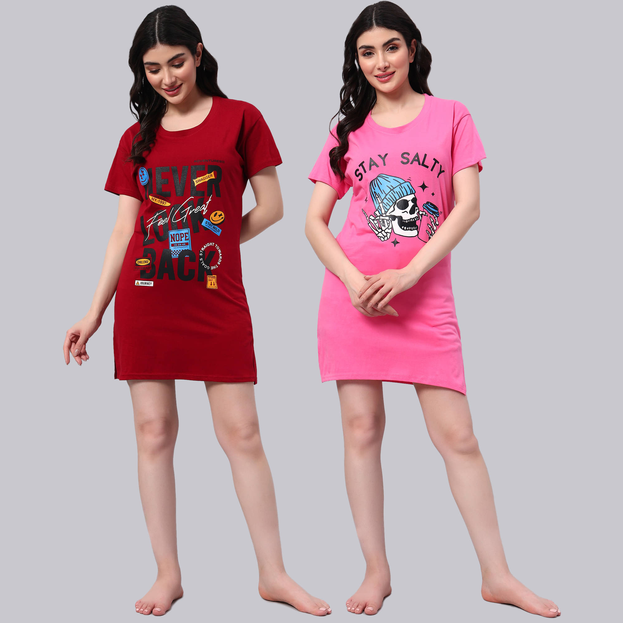 HEMLOCK Women Cotton Printed Regular Fit Round Neck T-Shirt ( Multicolor 3 ) HEMLOCK Women Cotton Printed Regular Fit Round Neck T-Shirt ( Multicolor 3 )