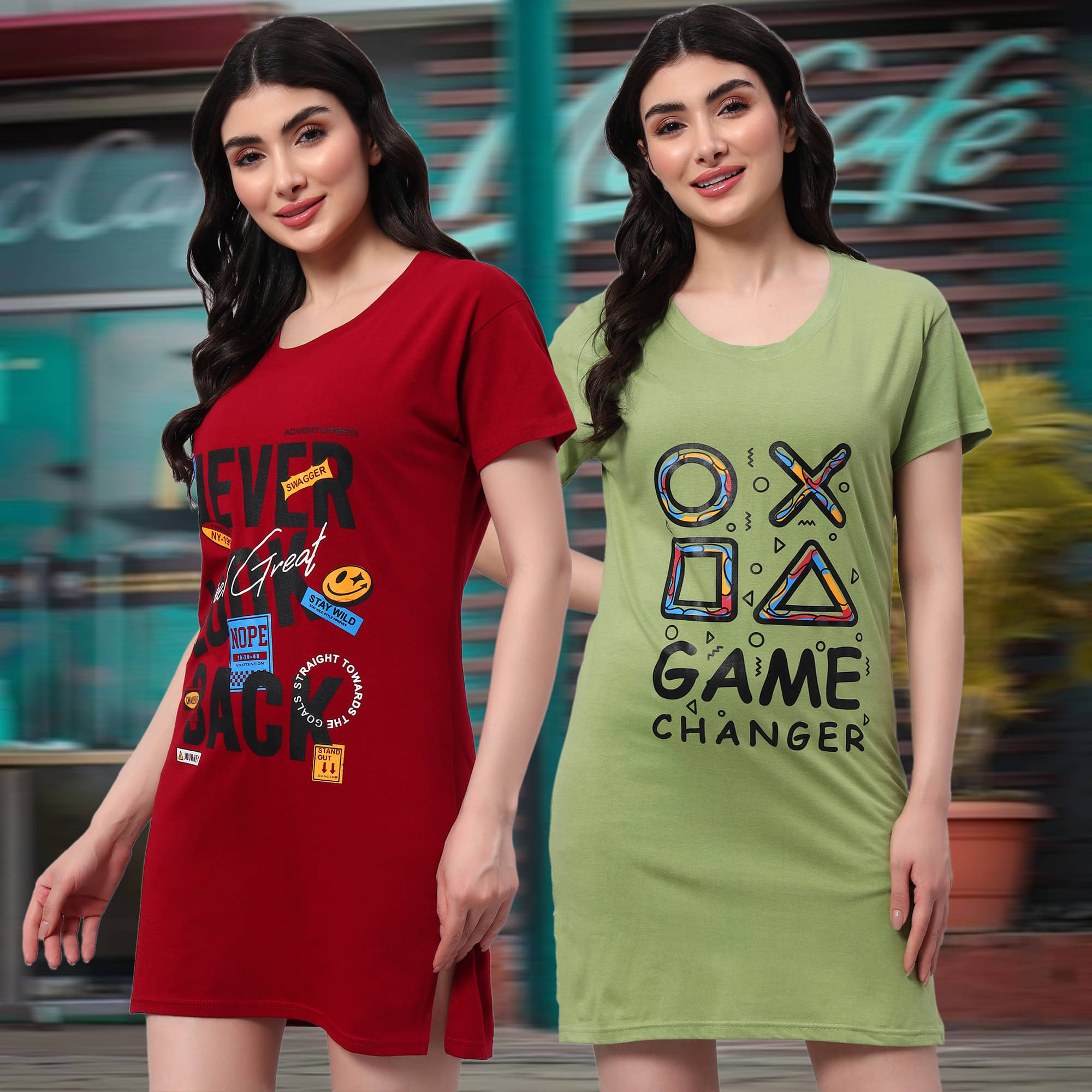 HEMLOCK Women Cotton Printed Regular Fit Round Neck T-Shirt ( Multicolor 8 ) HEMLOCK Women Cotton Printed Regular Fit Round Neck T-Shirt ( Multicolor 8 )