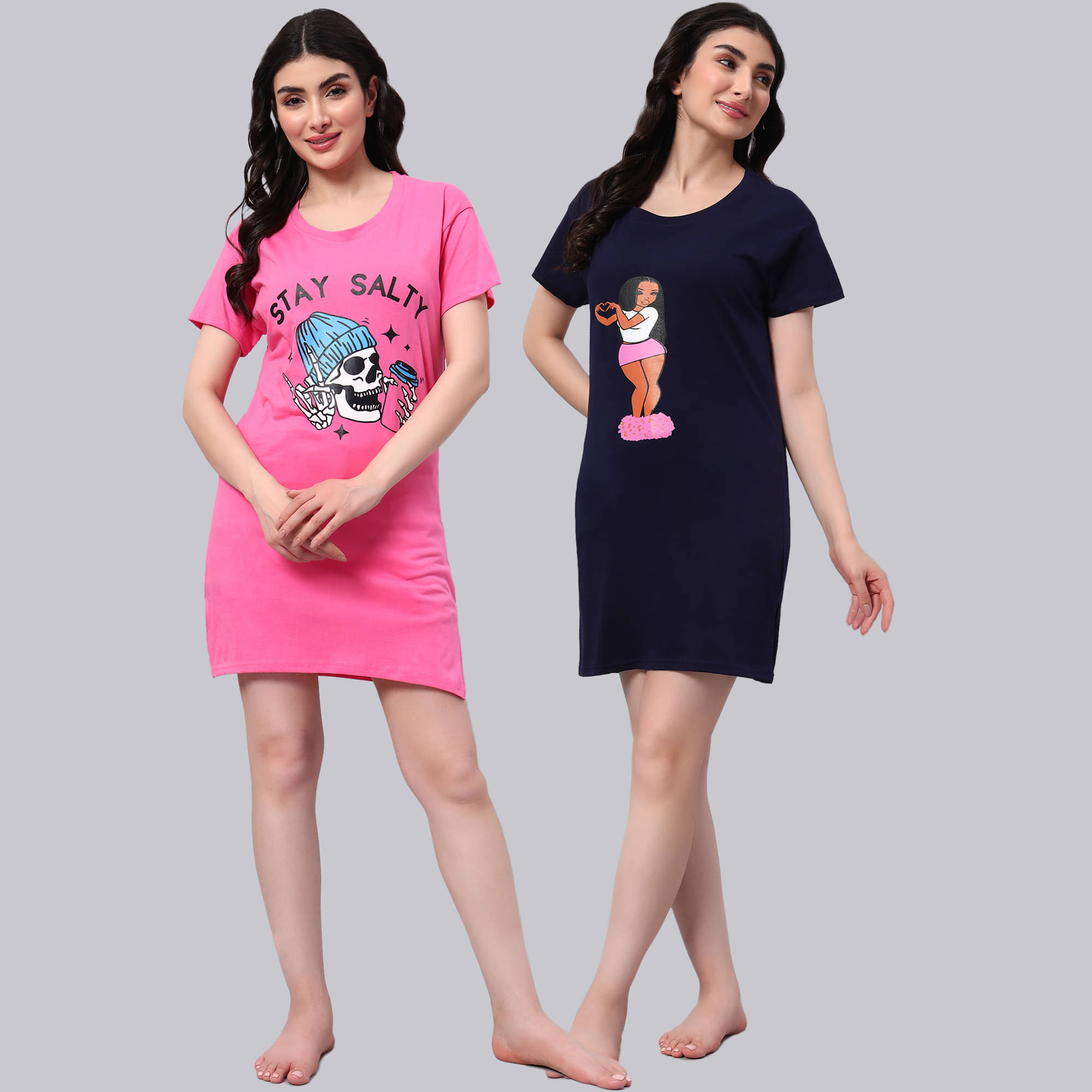 HEMLOCK Women Cotton Printed Regular Fit Round Neck T-Shirt ( Multicolor 7 ) HEMLOCK Women Cotton Printed Regular Fit Round Neck T-Shirt ( Multicolor 7 )