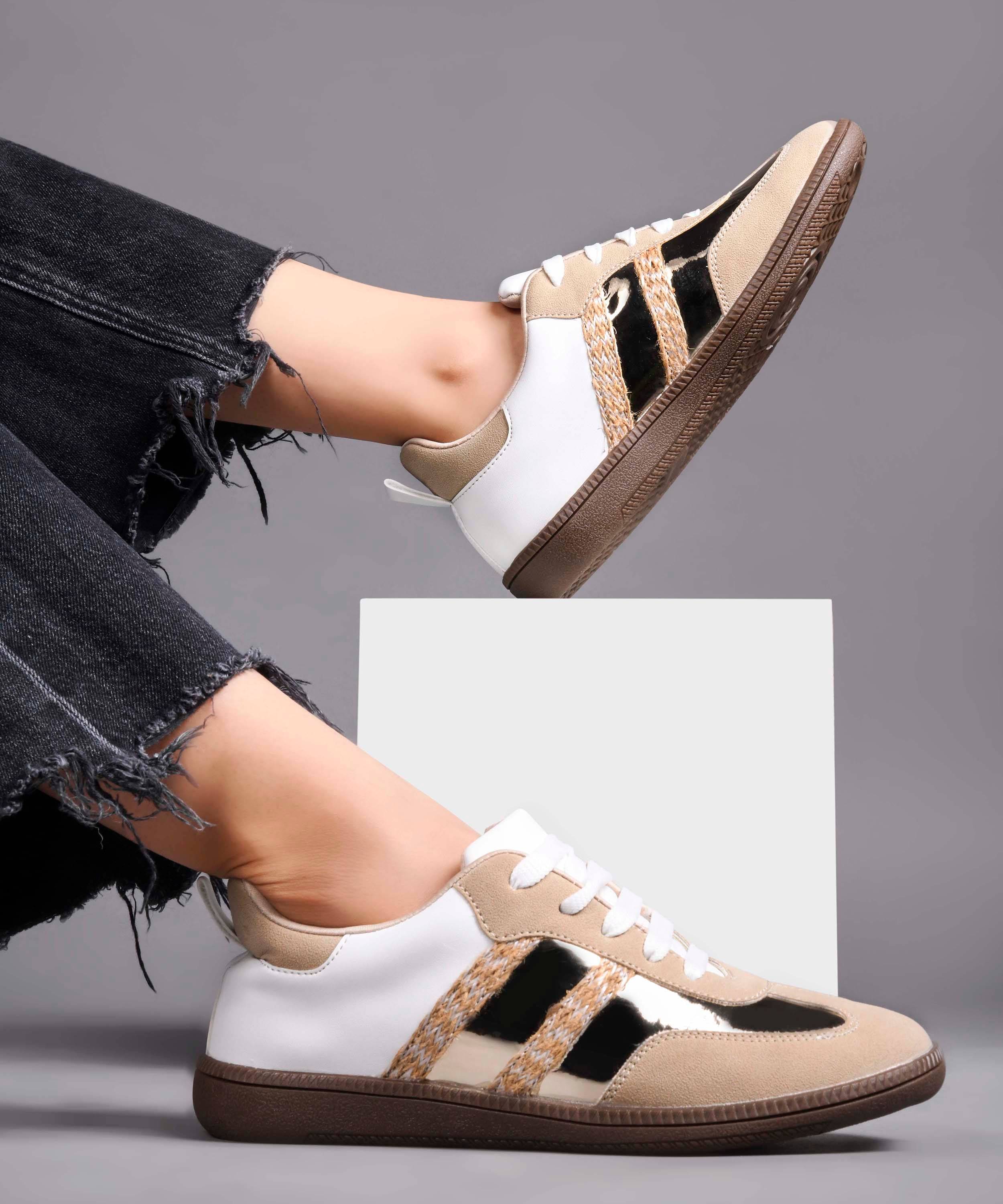     			JM Looks Beige Women's Sneakers