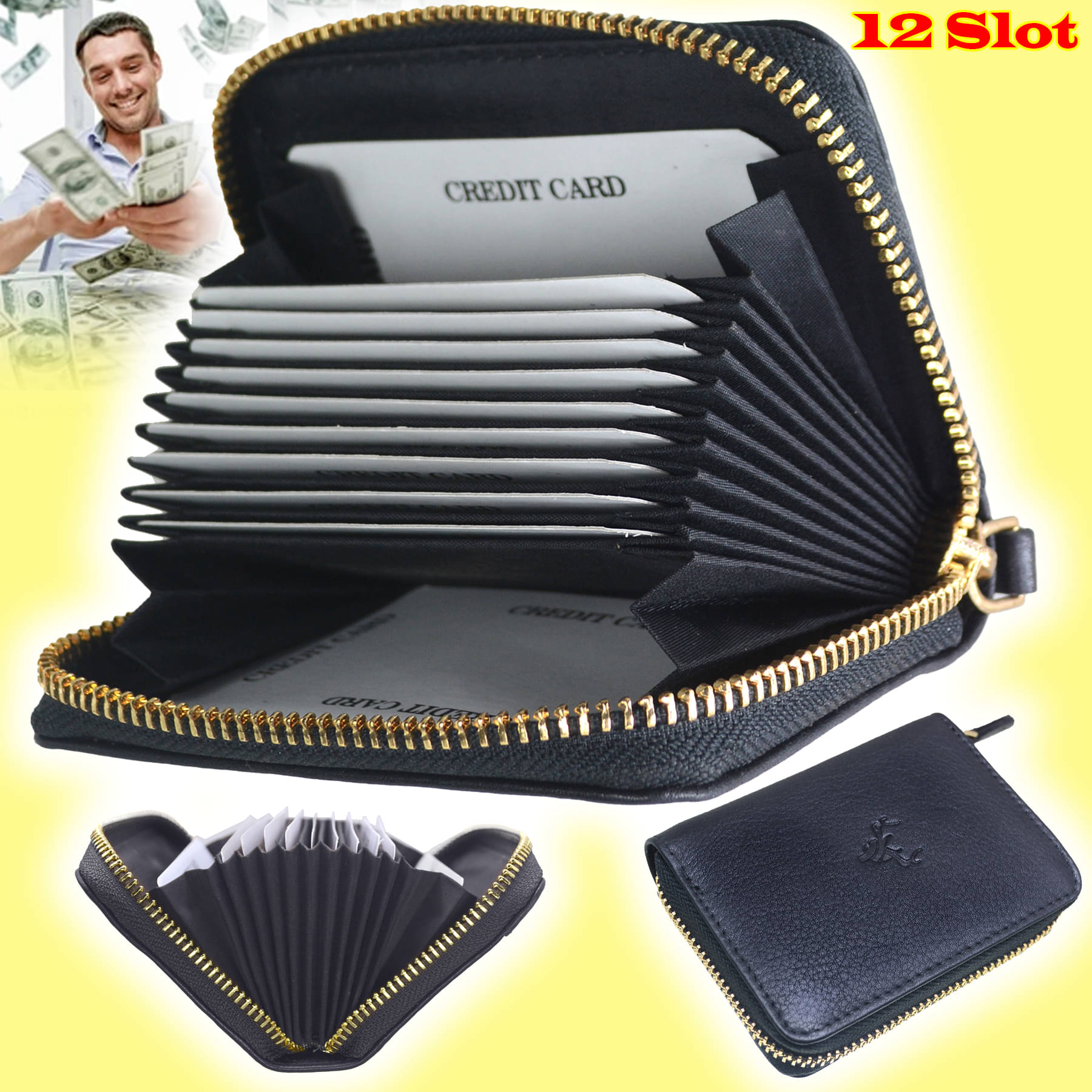     			JMALL PU Leather Men's Card Holder ( Pack of 1 )