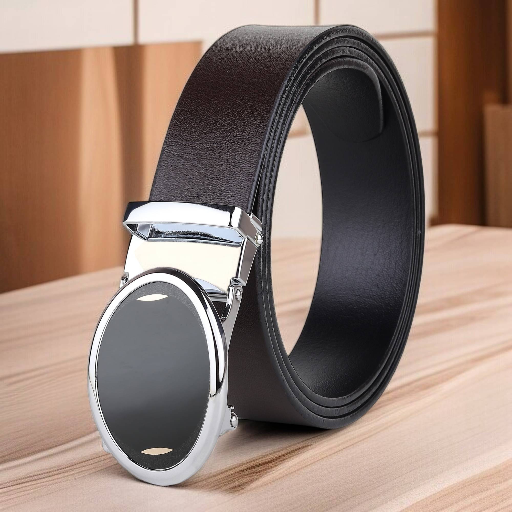     			Loopa - Brown 100% Leather Men's Reversible Belt ( Pack of 1 )