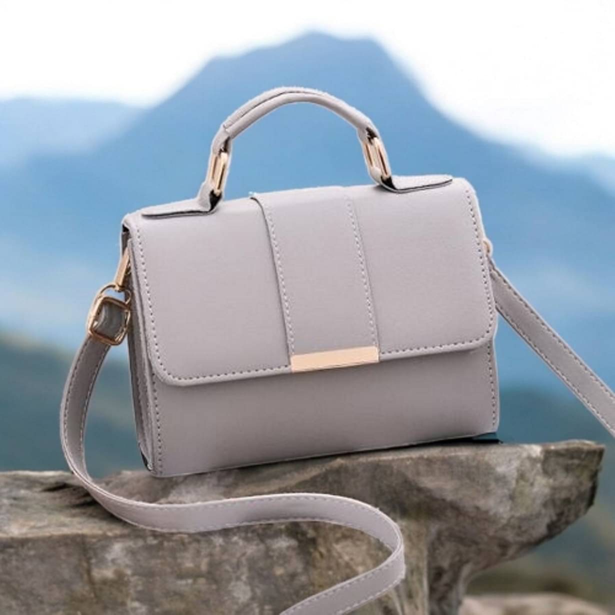     			MI PLUS Sling Bag PU Set of 1 ( Grey )