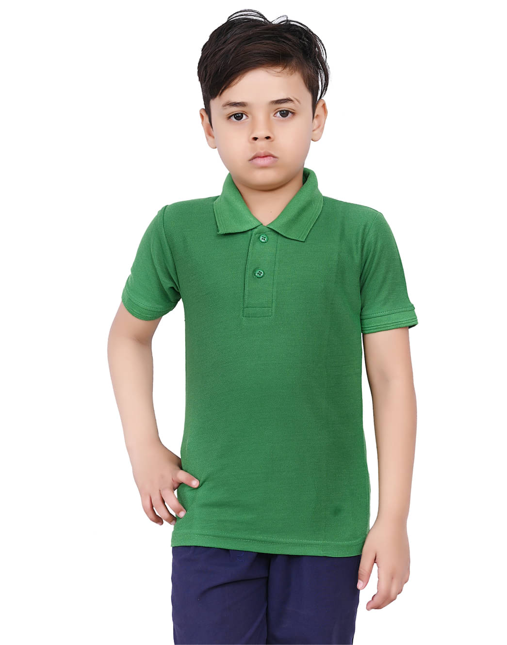     			Nios Fashion Pack of 1 Boys & Girls Cotton Blend Polo T-Shirt ( Green )