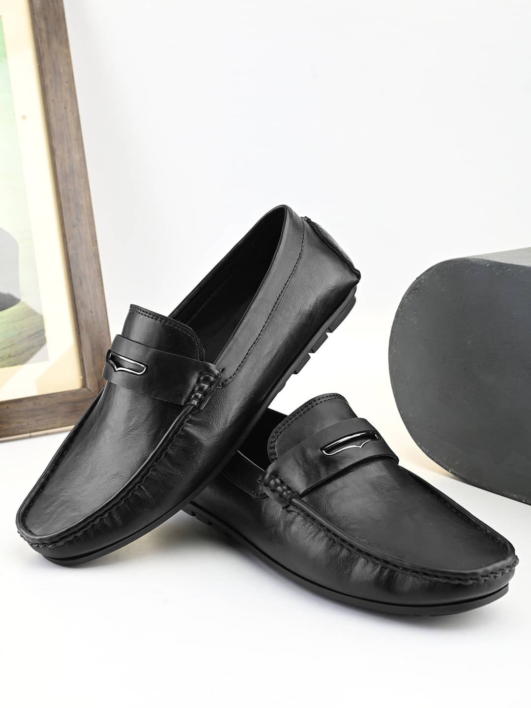 Prolific Black Men's Slip On Formal Shoes     			Prolific Black Men's Slip On Formal Shoes