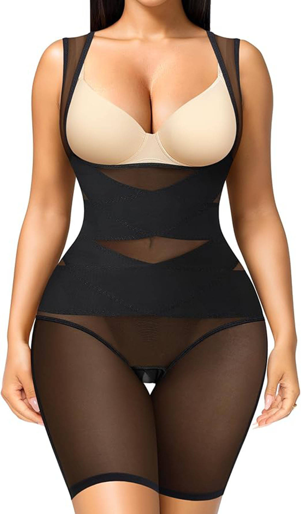 Qidrezy Pack of 1 Lace Women's BodySuite ( Black )     			Qidrezy Pack of 1 Lace Women's BodySuite ( Black )