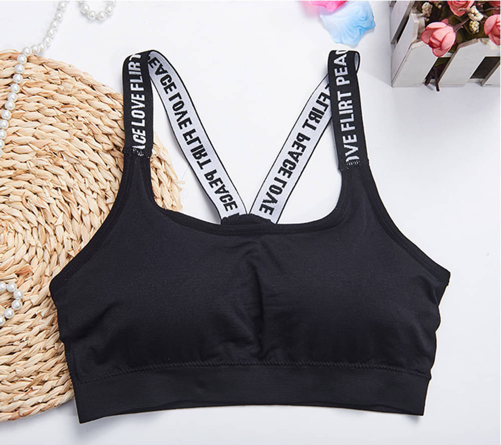     			Qidrezy Pack of 1 Nylon Lightly Padded Racerback bra For Women ( Black )