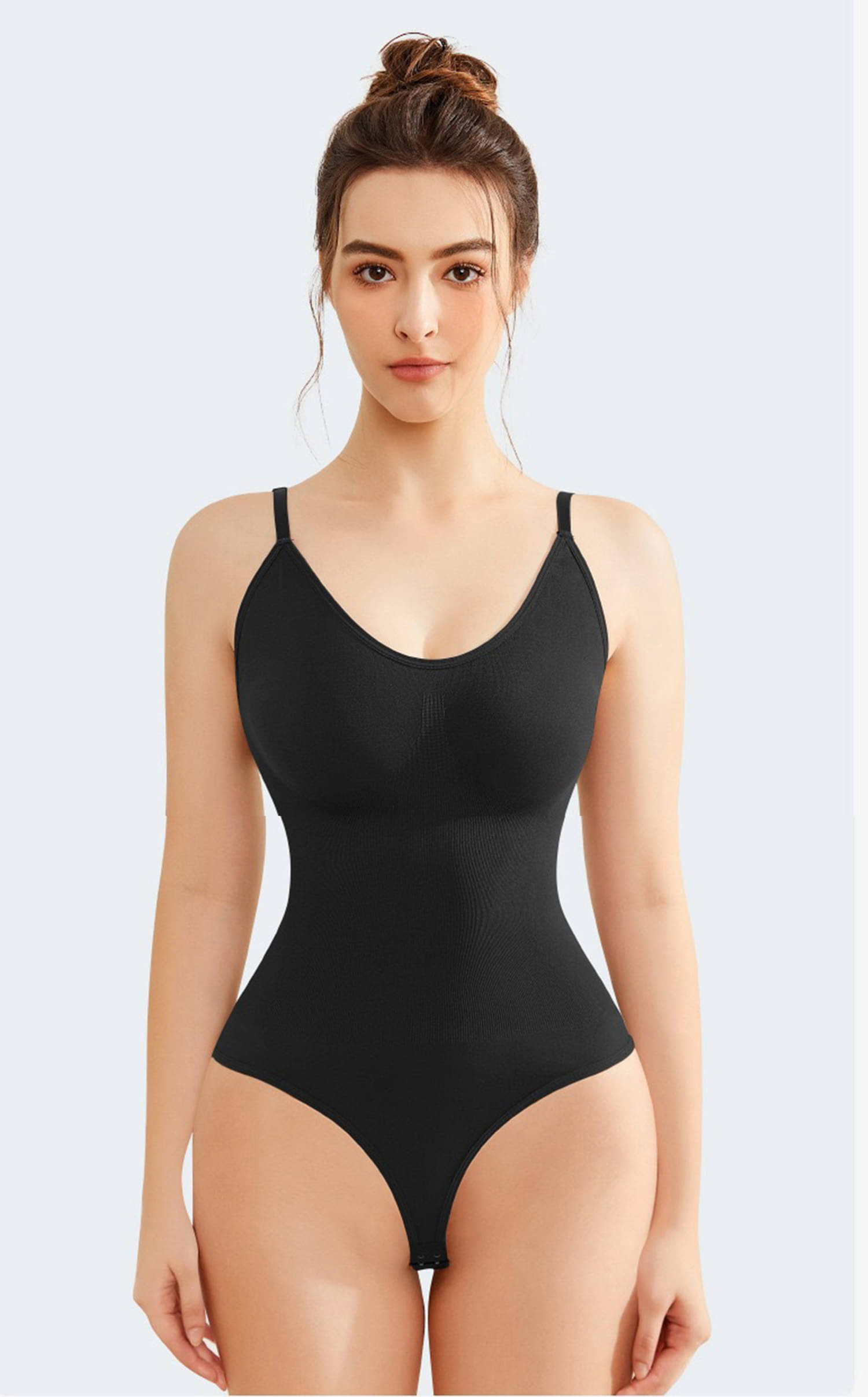 Qidrezy Pack of 1 Polyester Women's BodySuite ( Black ) Qidrezy Pack of 1 Polyester Women's BodySuite ( Black )