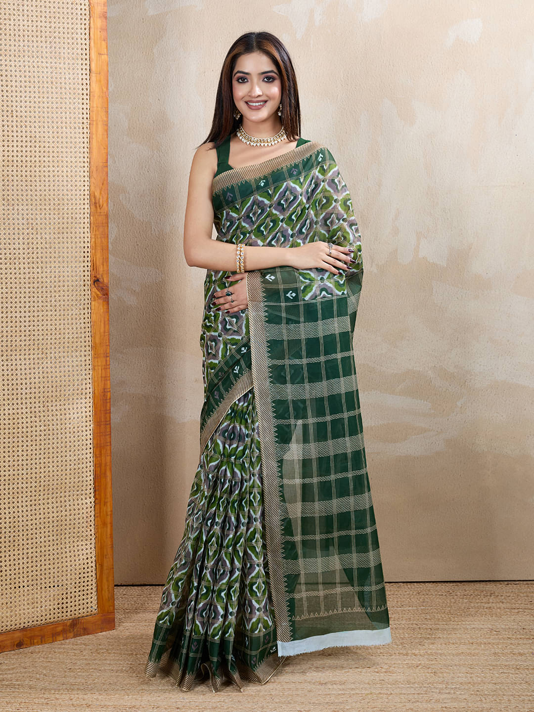 SHANVIKA Cotton Printed Sambalpuri Saree Without Blouse Piece ( Multicolor ) SHANVIKA Cotton Printed Sambalpuri Saree Without Blouse Piece ( Multicolor )
