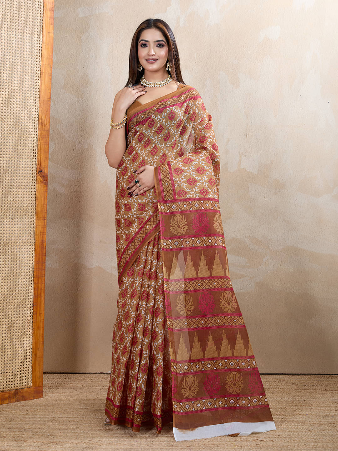 SHANVIKA Cotton Printed Sambalpuri Saree Without Blouse Piece ( Mustard )     			SHANVIKA Cotton Printed Sambalpuri Saree Without Blouse Piece ( Mustard )