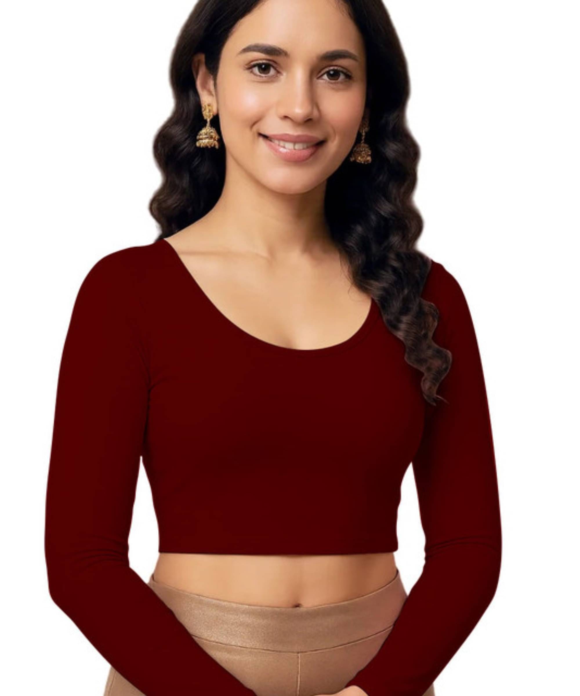 THE BLAZZE Women's Cotton Crop Top ( Brown )     			THE BLAZZE Women's Cotton Crop Top ( Brown )