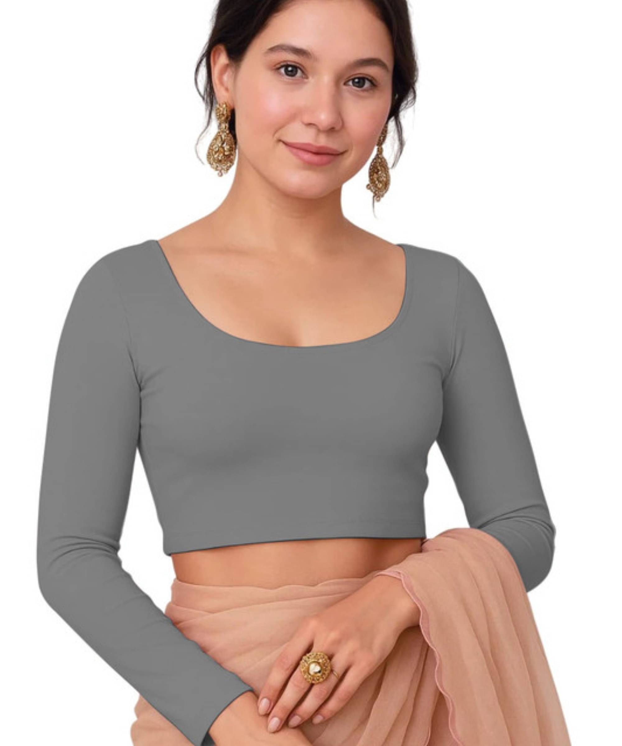 THE BLAZZE Women's Cotton Crop Top ( Grey ) THE BLAZZE Women's Cotton Crop Top ( Grey )