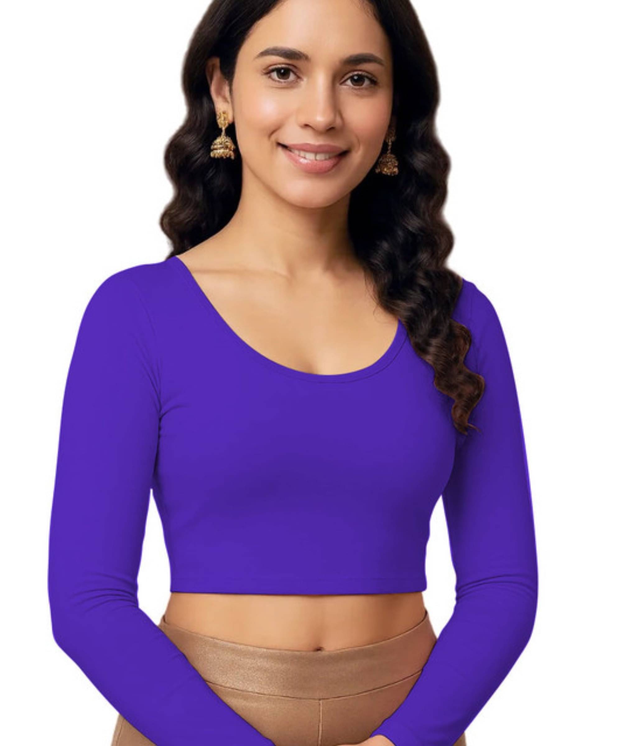 THE BLAZZE Women's Cotton Crop Top ( Purple ) THE BLAZZE Women's Cotton Crop Top ( Purple )