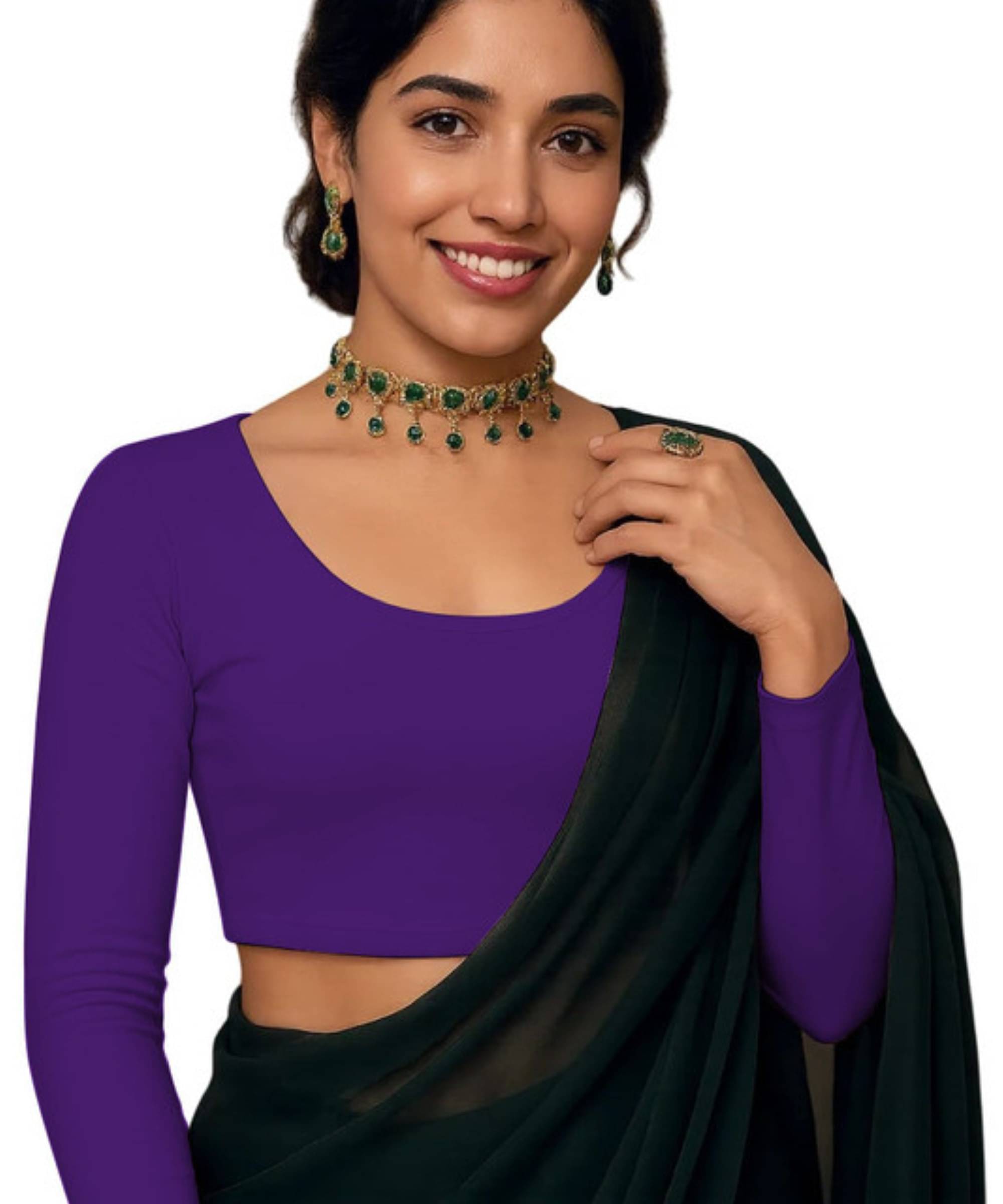 THE BLAZZE Women's Cotton Crop Top ( Purple )     			THE BLAZZE Women's Cotton Crop Top ( Purple )