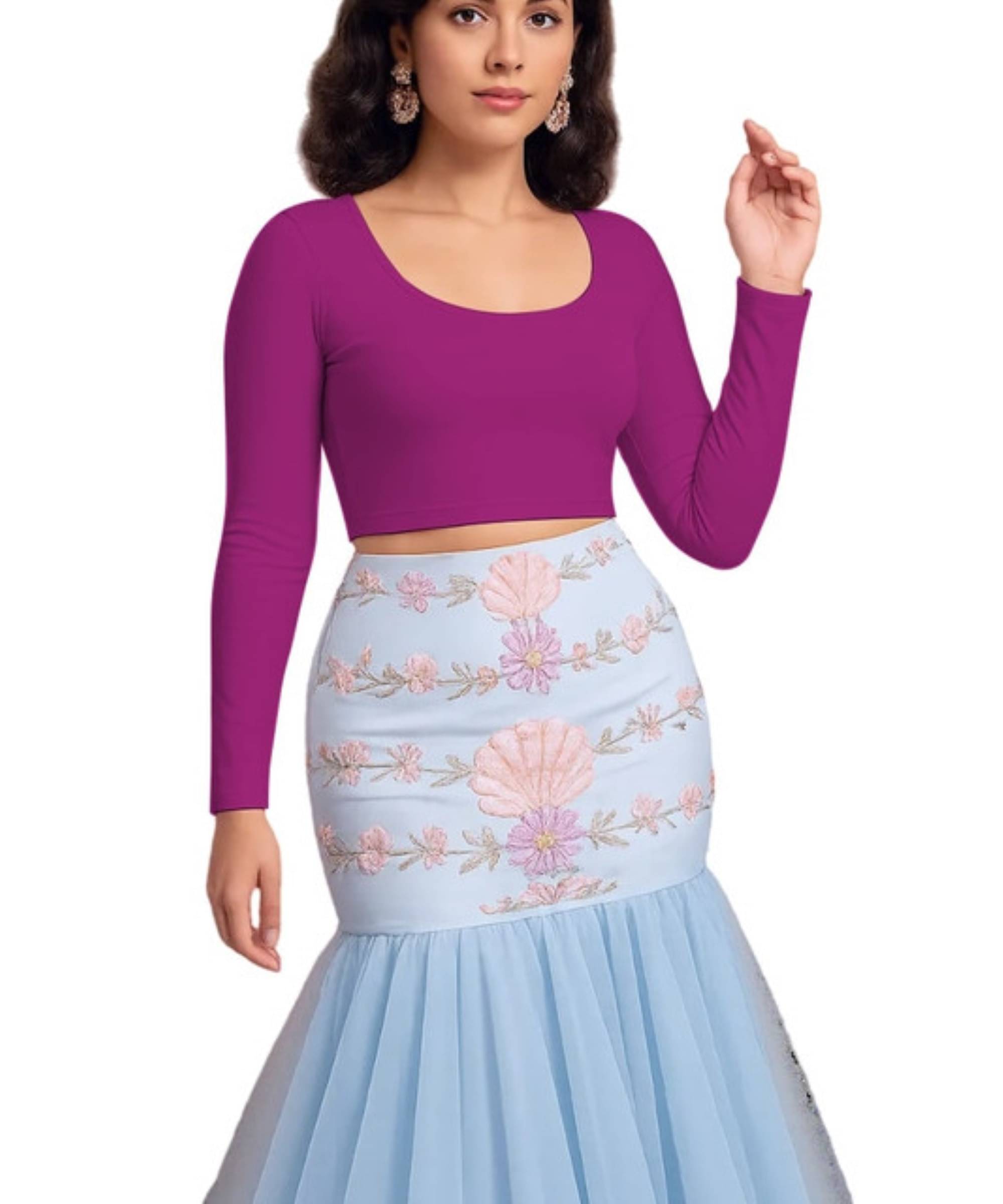     			THE BLAZZE Women's Cotton Crop Top ( Pink )