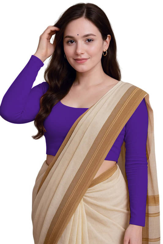     			THE BLAZZE Women's Cotton Crop Top ( Purple )