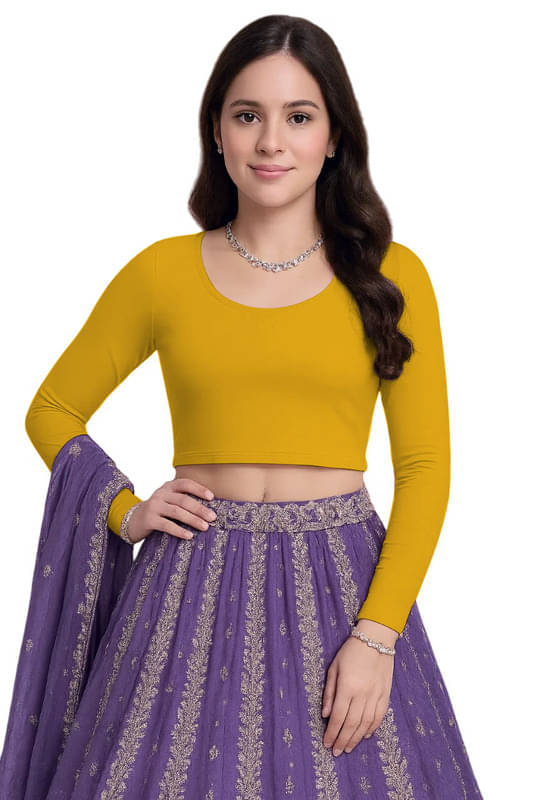 THE BLAZZE Women's Cotton Crop Top ( Yellow )     			THE BLAZZE Women's Cotton Crop Top ( Yellow )