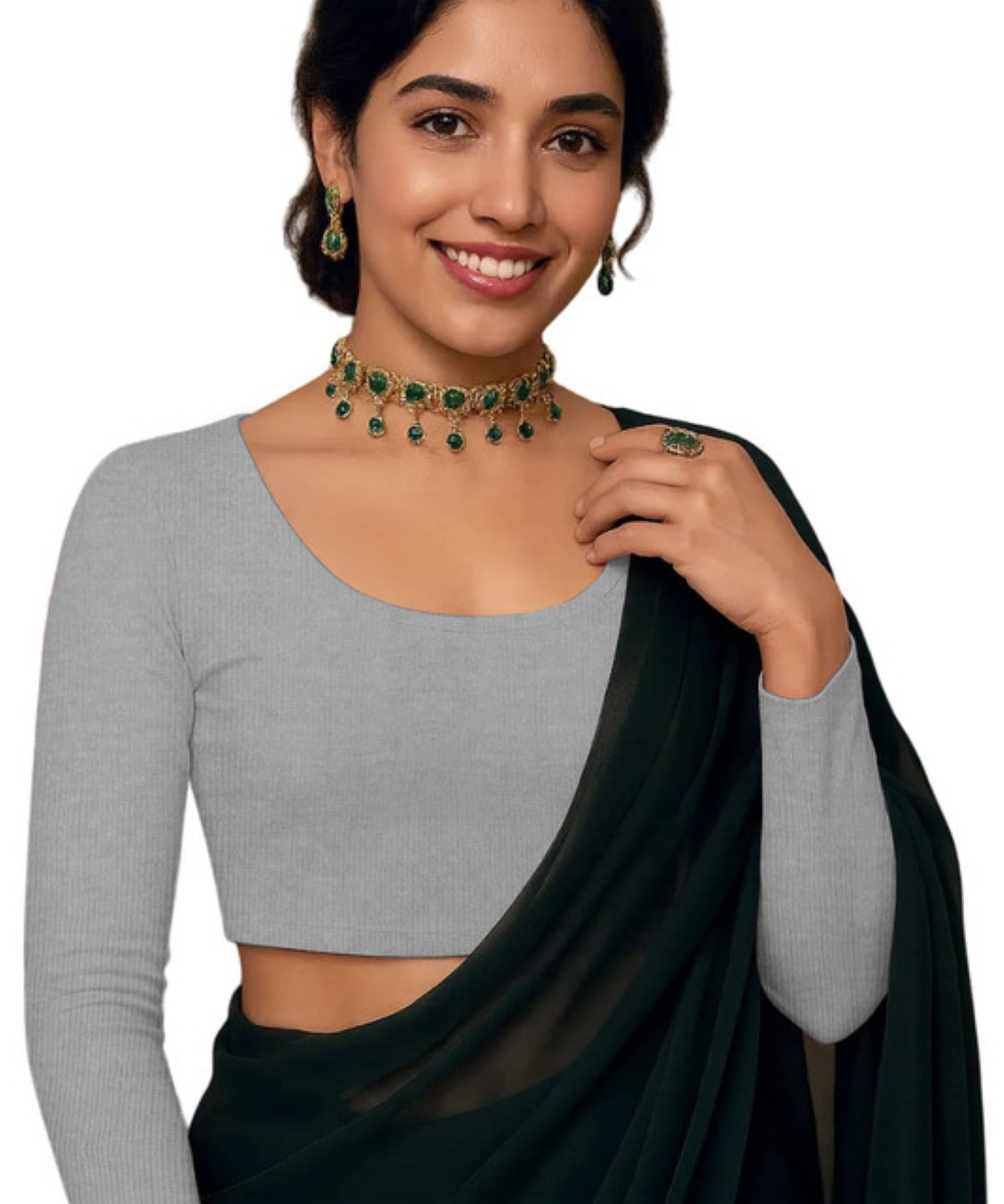 THE BLAZZE Women's Cotton Crop Top ( Grey )     			THE BLAZZE Women's Cotton Crop Top ( Grey )