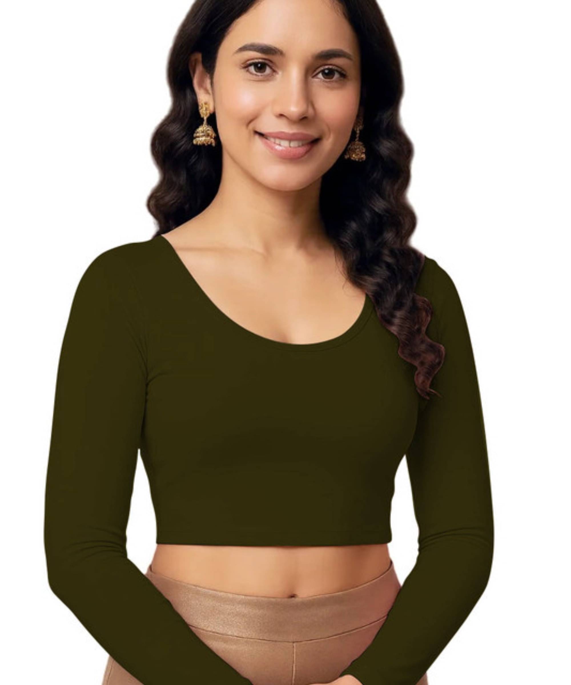 THE BLAZZE Women's Cotton Crop Top ( Green ) THE BLAZZE Women's Cotton Crop Top ( Green )
