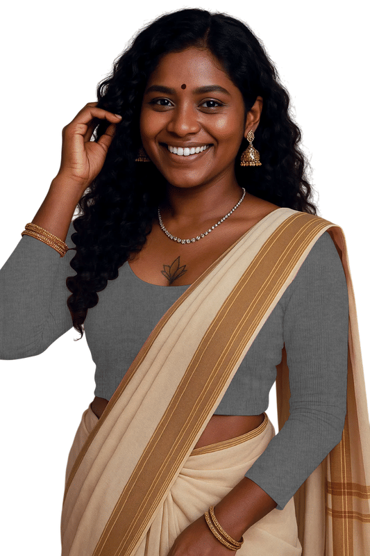     			THE BLAZZE Women's Cotton Crop Top ( Grey )