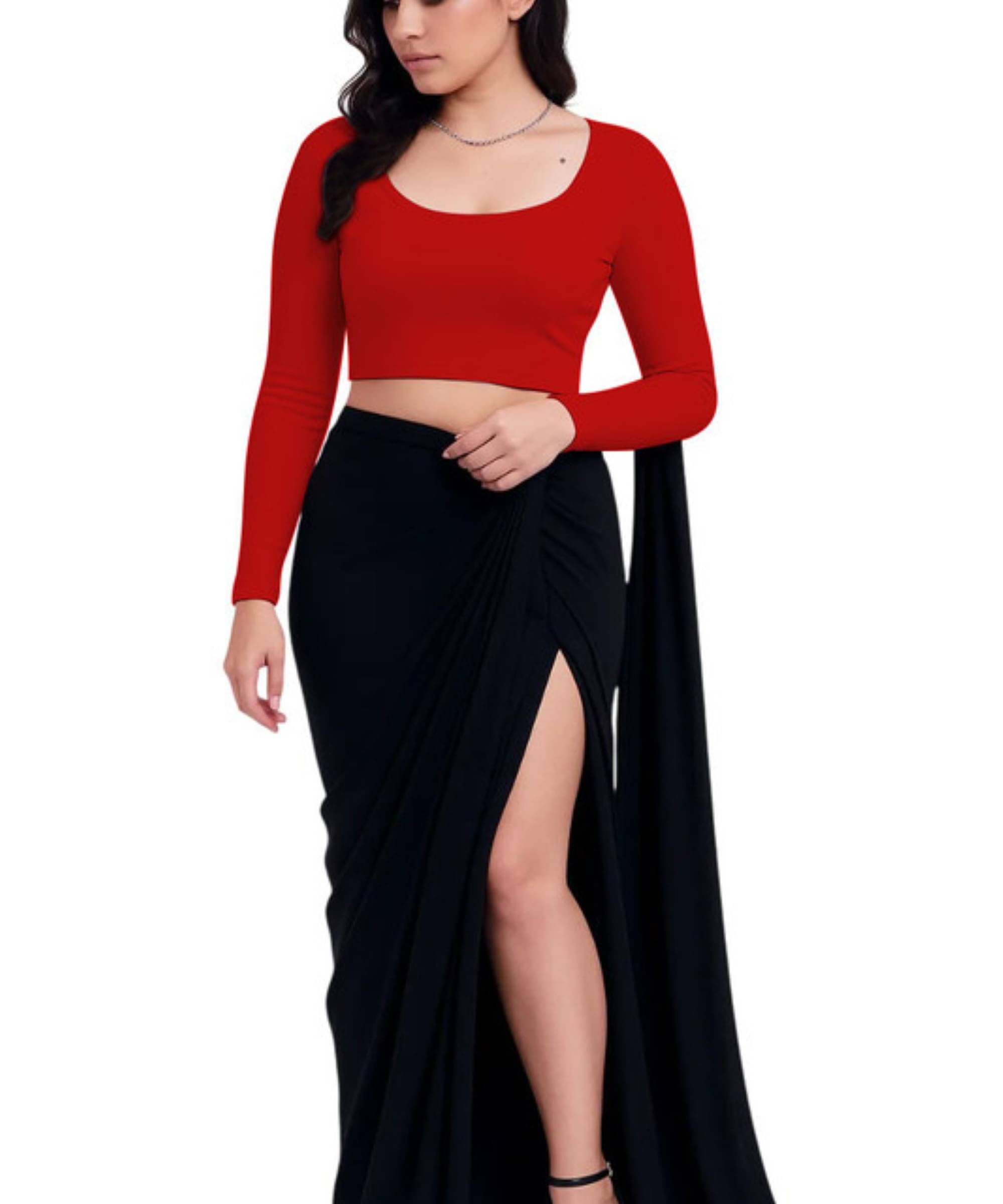 THE BLAZZE Women's Cotton Crop Top ( Red )     			THE BLAZZE Women's Cotton Crop Top ( Red )